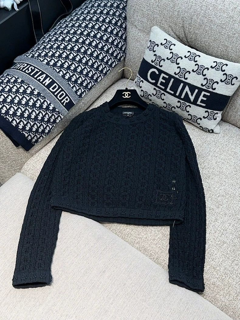 Chanel Chanel 24P black three-dimensional embossed double C long- Size XS / US 0-2 / IT 36-38 - 1 Thumbnail