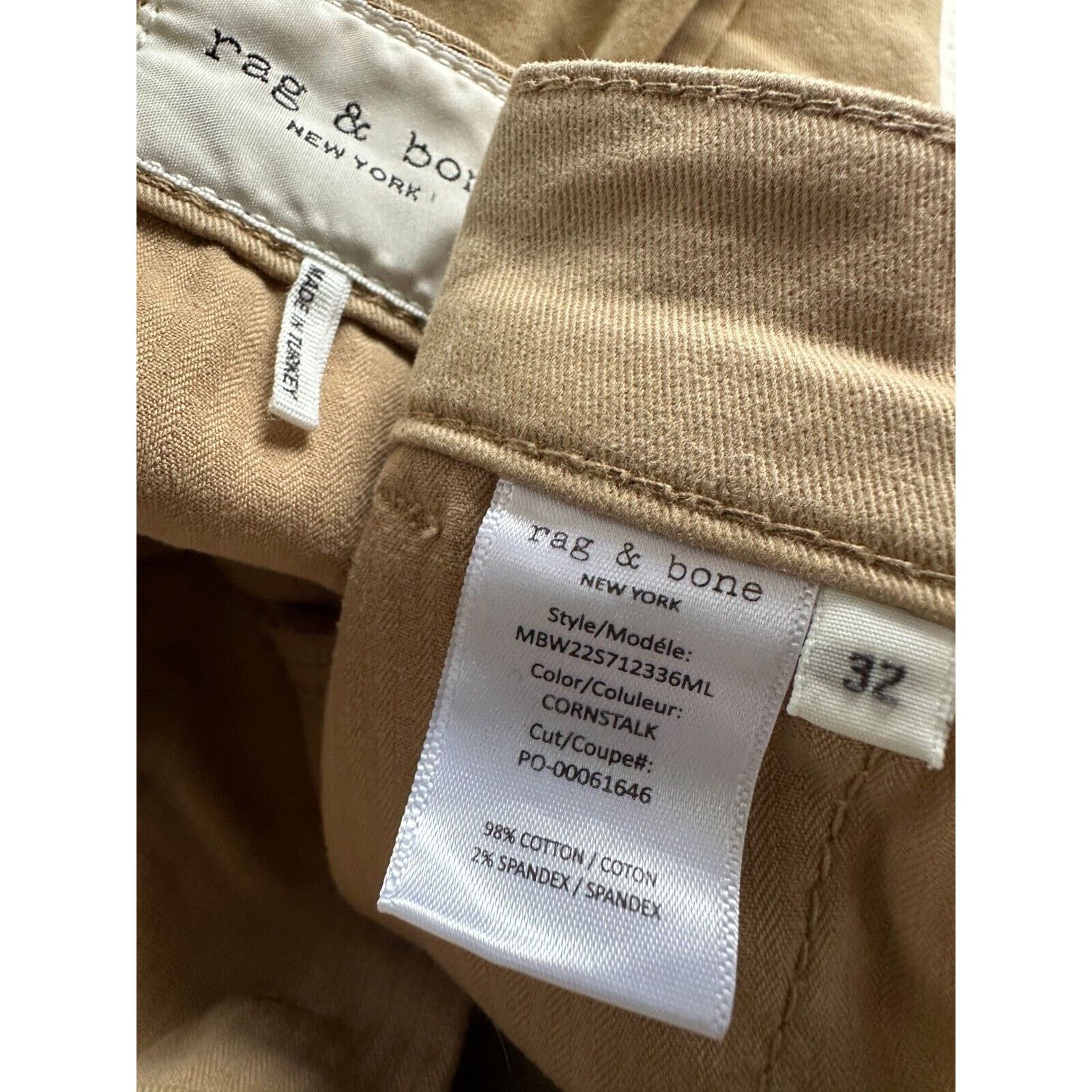 Rag & Bone Rag & Bone Fit Stretch Twill Chino Men 32 Cornstalk Pant Size US 32 / EU 48 - 9 Thumbnail
