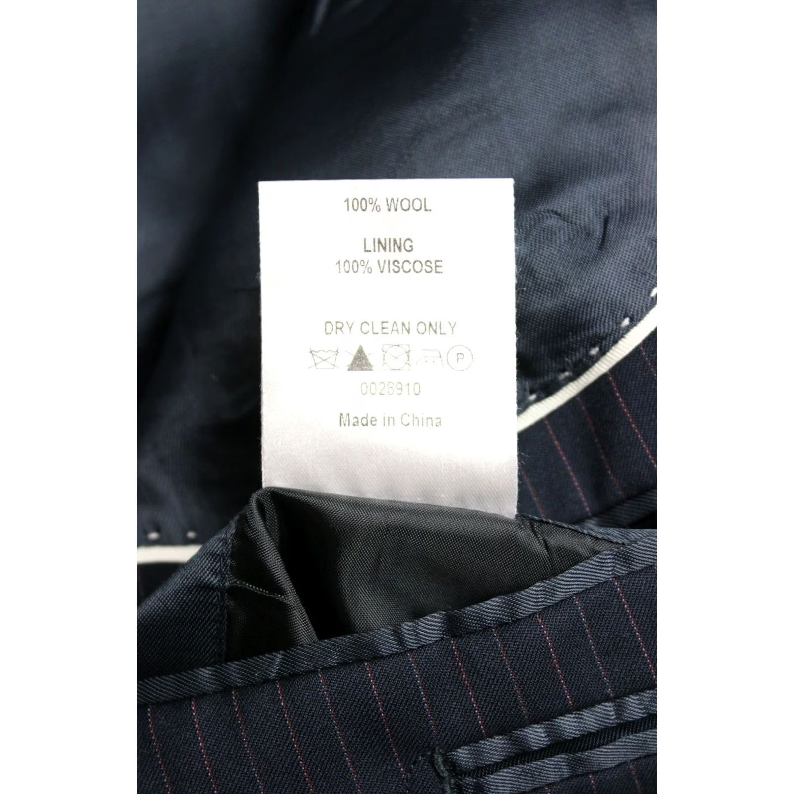 Ben Sherman BEN SHERMAN Blazer Men's EU 48S Pinstriped Lined Single Breasted Navy Blazer Size 48R - 8 Thumbnail
