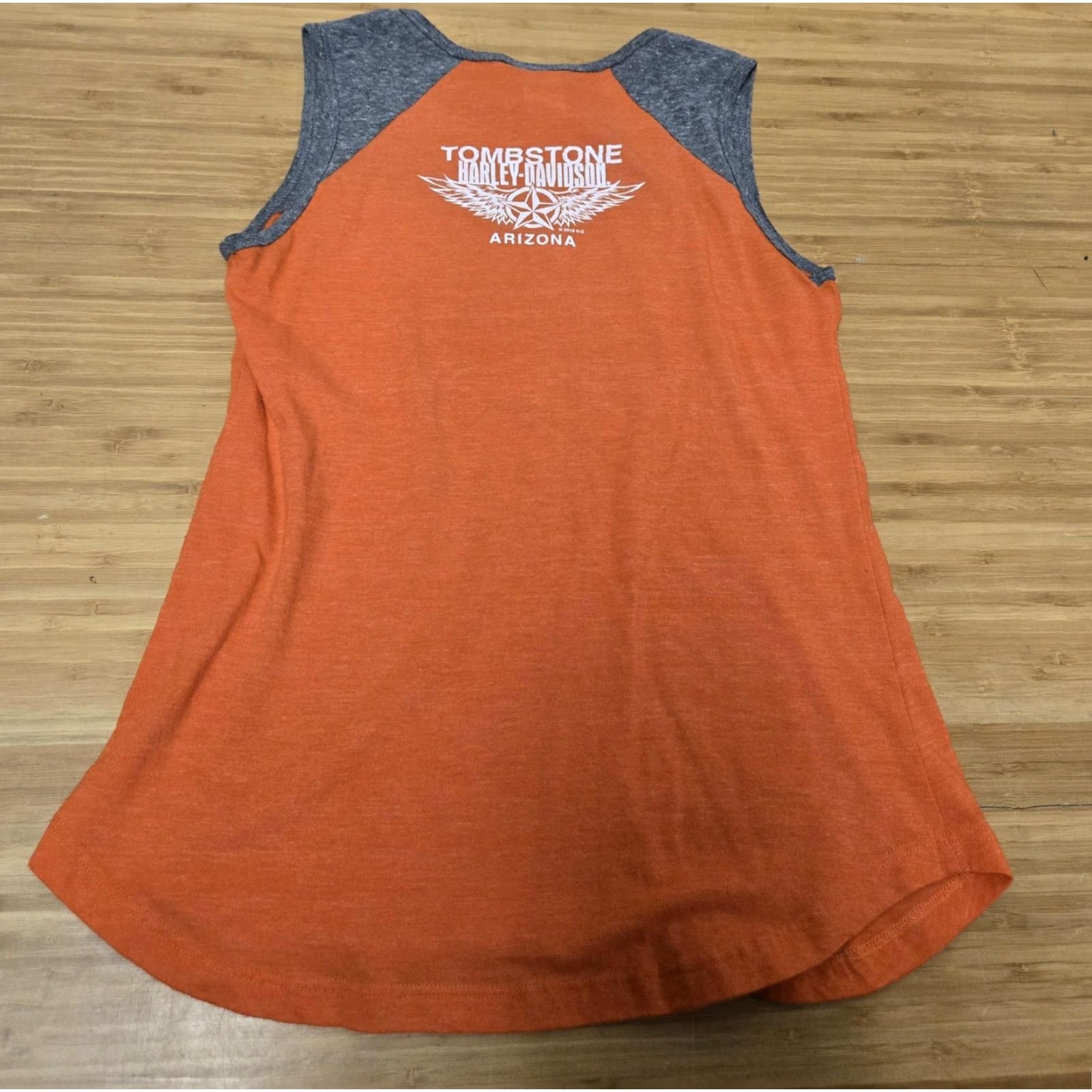 Harley Davidson Harley-Davidson Shirt Womens Small Orange Gray Tombstone Arizona Tank Top USA Size S / US 4 / IT 40 - 4 Thumbnail
