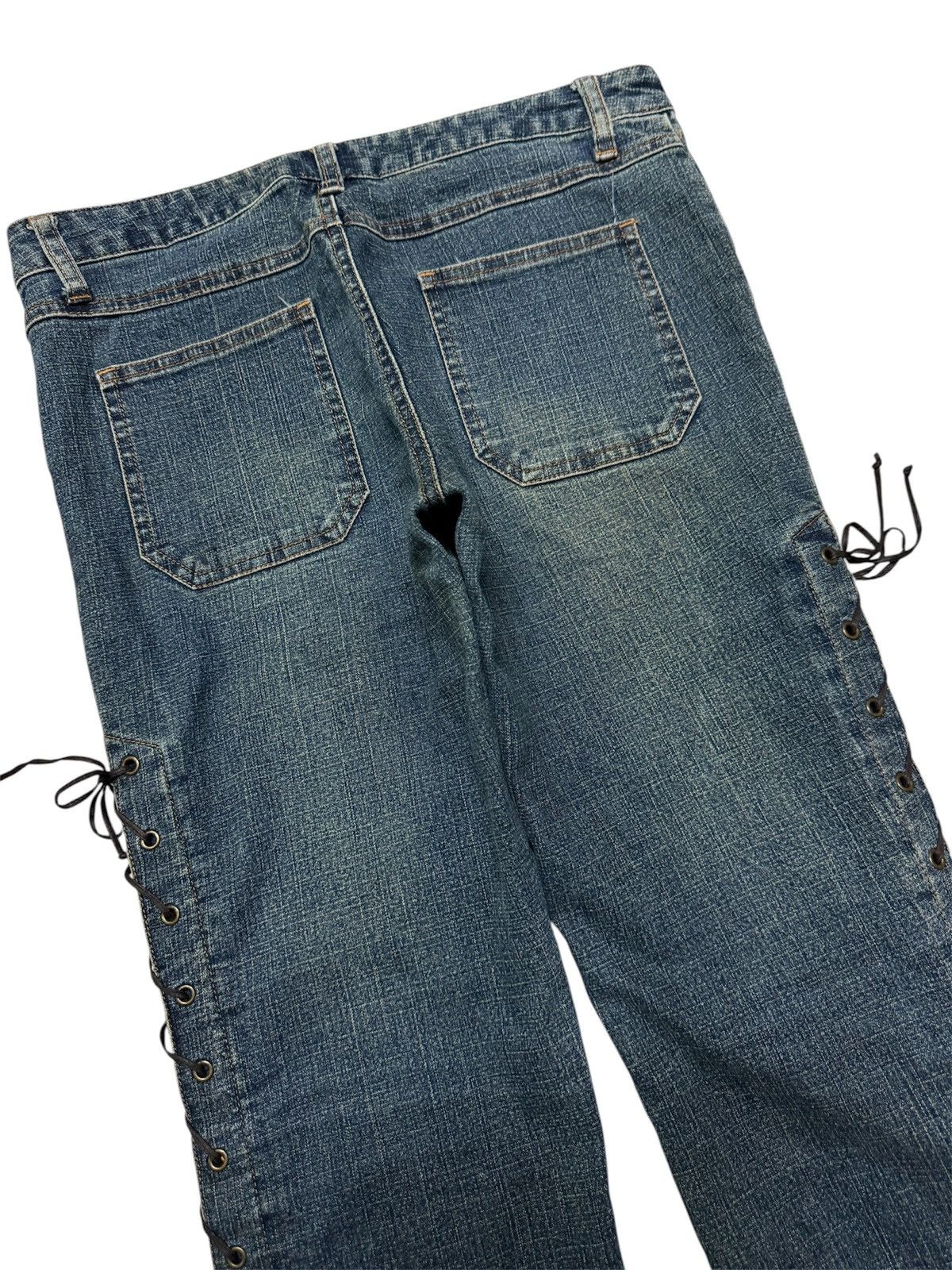 Tornado Mart BELL BOTTOM TORNADO MART STYLE LACE-UP 90s BUSHPANTS BOOTCUT Size US 29 - 16 Thumbnail