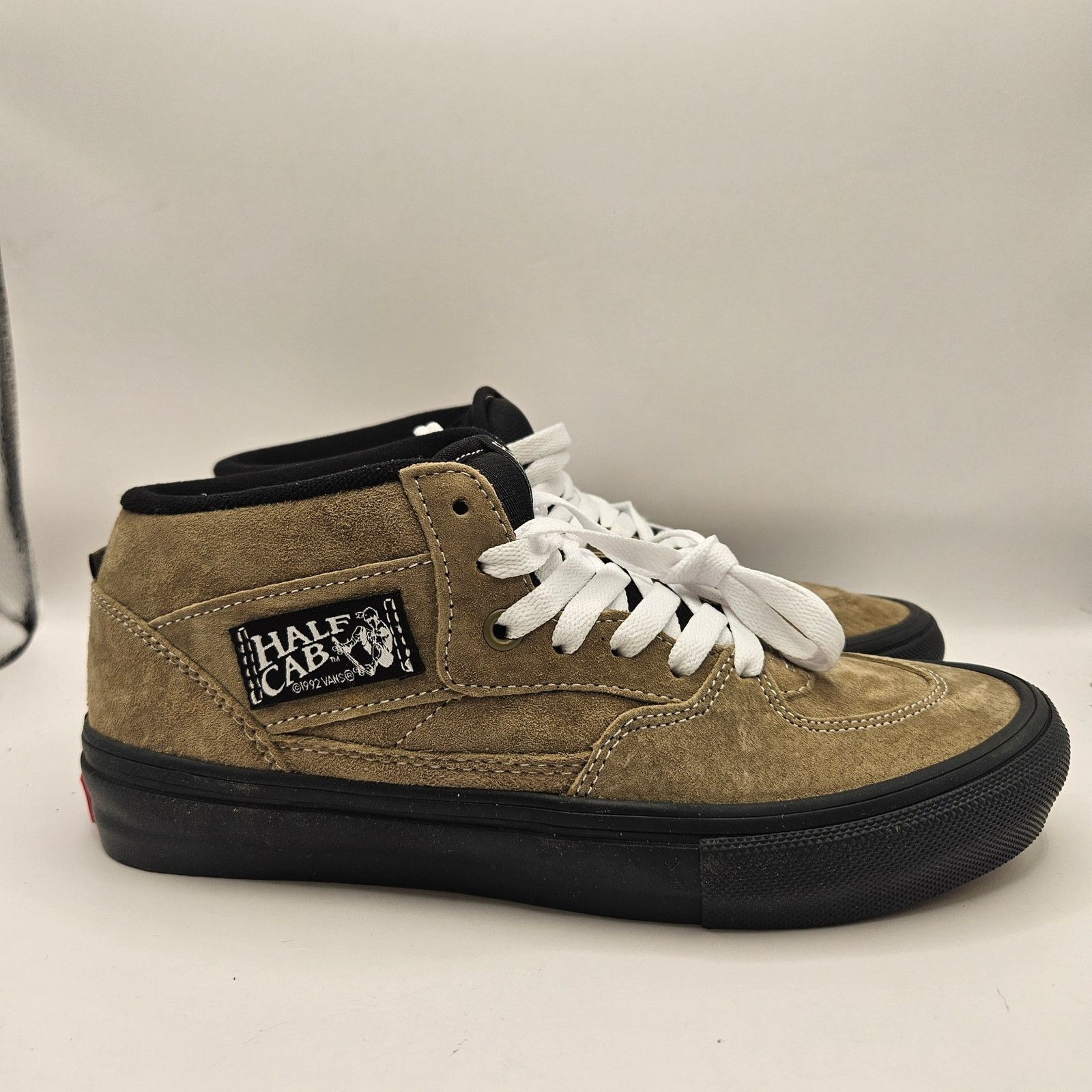 Vans VANS MEN'S 7.5 RARE SKATE HALF CAB PIG SUEDE OLIVE BLACK Size US 7.5 / EU 40-41 - 5 Thumbnail