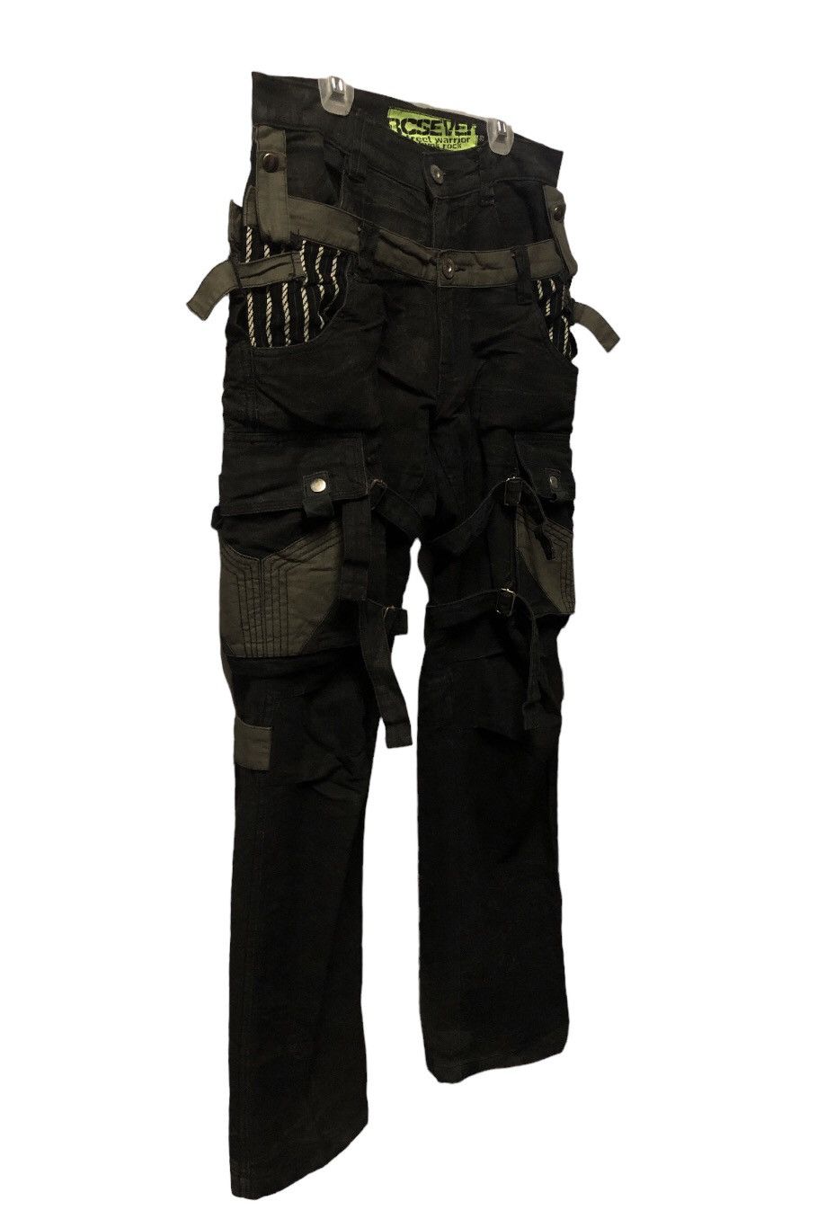 If Six Was Nine × Japanese Brand × Le Grande Bleu (L.G.B.) BLUE INC BONDAGE PANT MULTI POCKET CARGO STYLE DOUBLE WAIST Size US 30 / EU 46 - 11 Thumbnail
