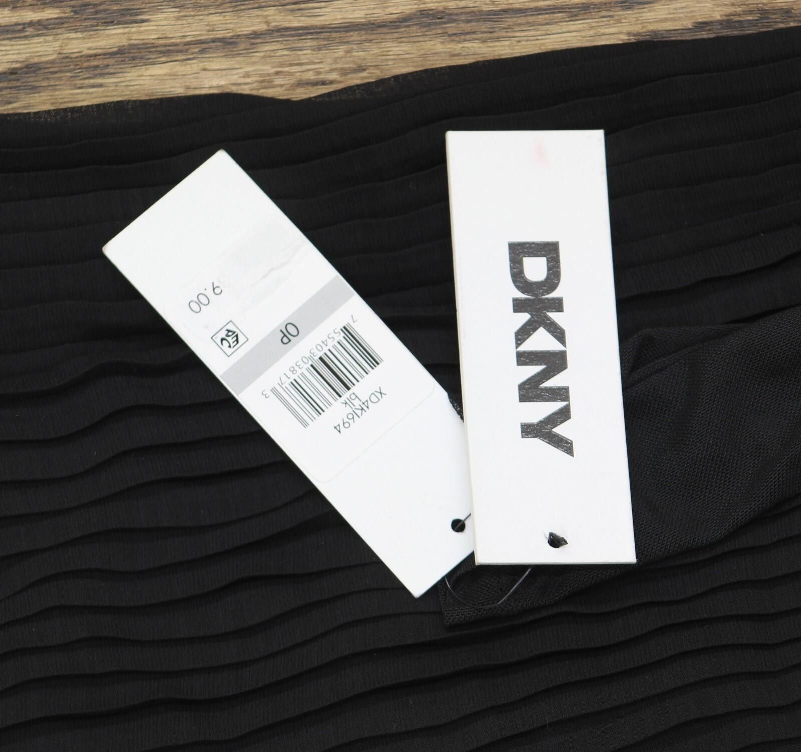DKNY Dkny Dress Jewel Neck Pleated Mesh Dress Xd4ki694 Black 0p Size XS / US 0-2 / IT 36-38 - 3 Thumbnail