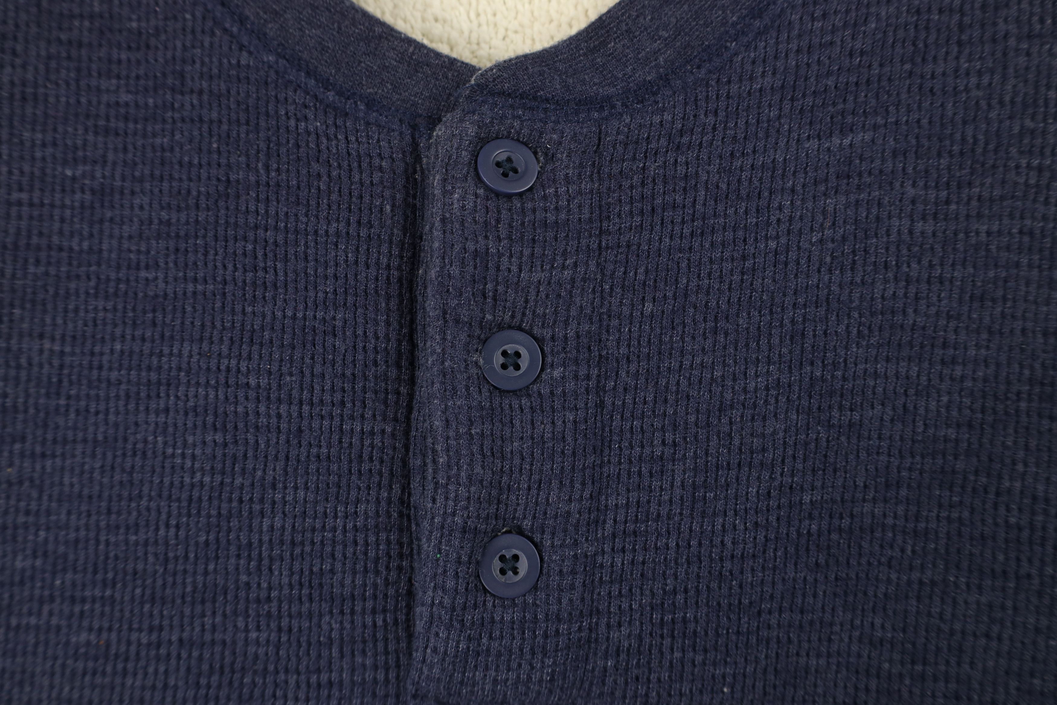 Vintage Vintage 90s Y2K Streetwear Lined Thermal Henley Sweatshirt Size US M / EU 48-50 / 2 - 6 Thumbnail