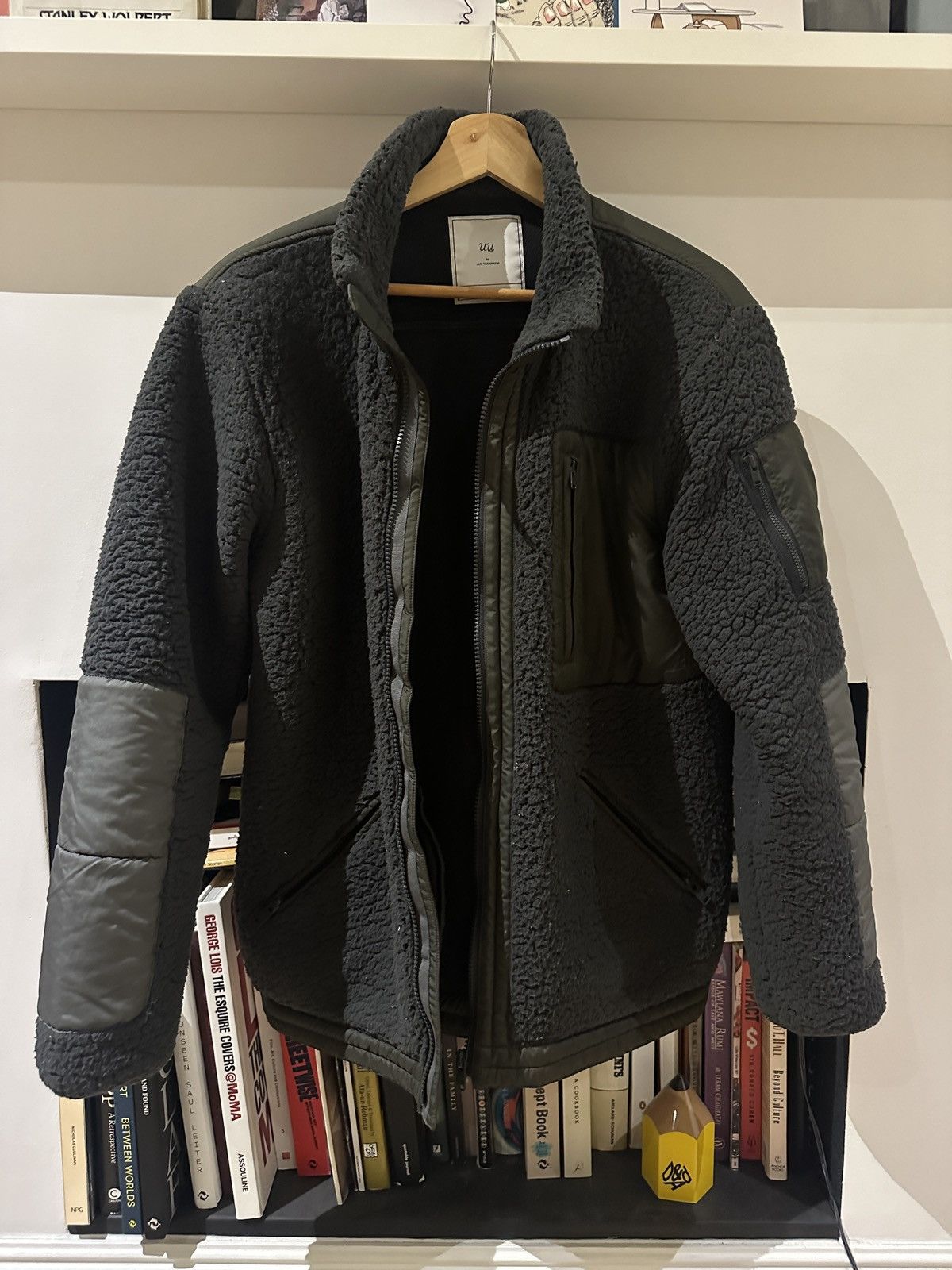 image of Undercover By Jun Takahashi X Uniqlo Fleece Utility Jacket in Grey, Men's (Size Medium)