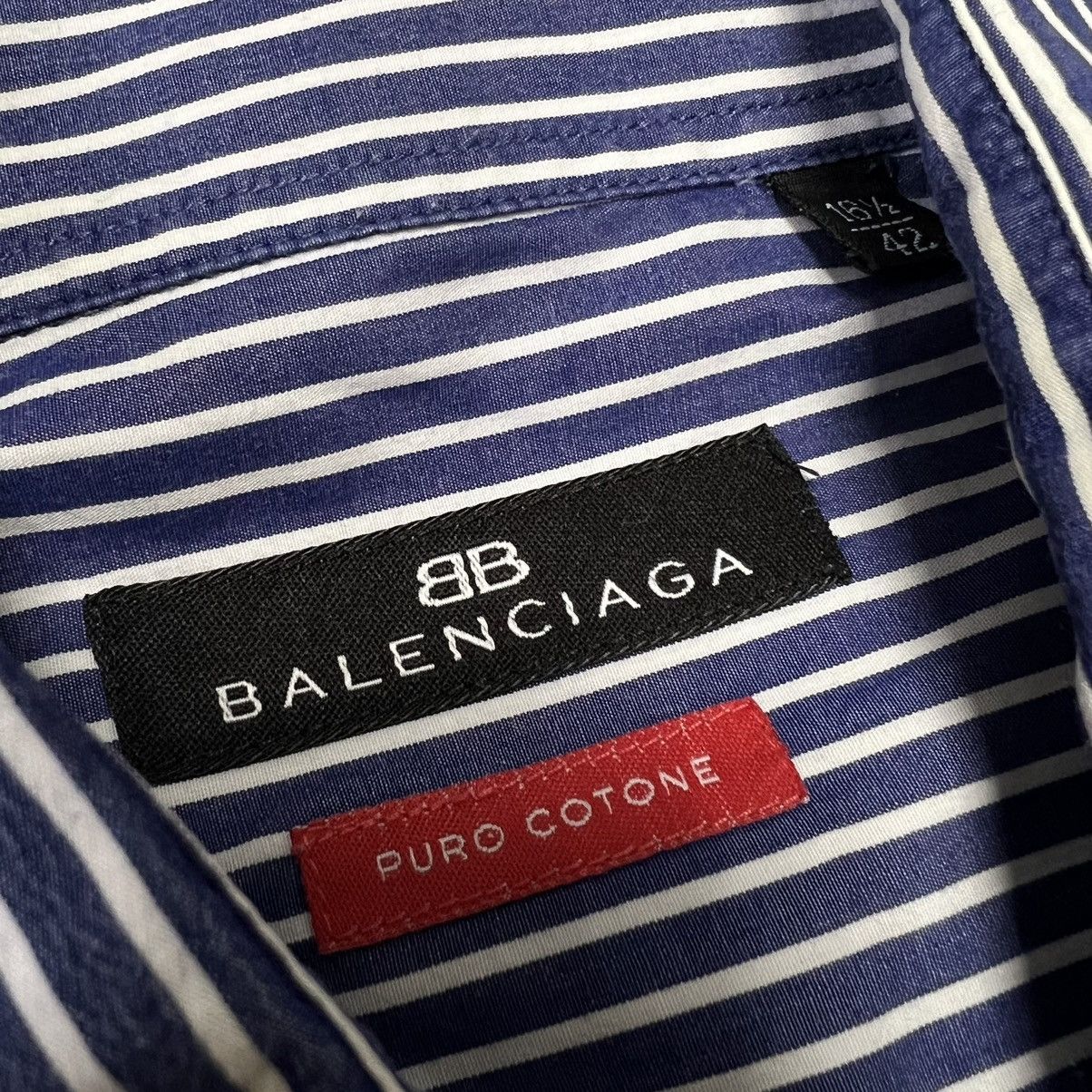 Balenciaga Balenciaga Button Ups Striped Shirt Size US M / EU 48-50 / 2 - 8 Thumbnail