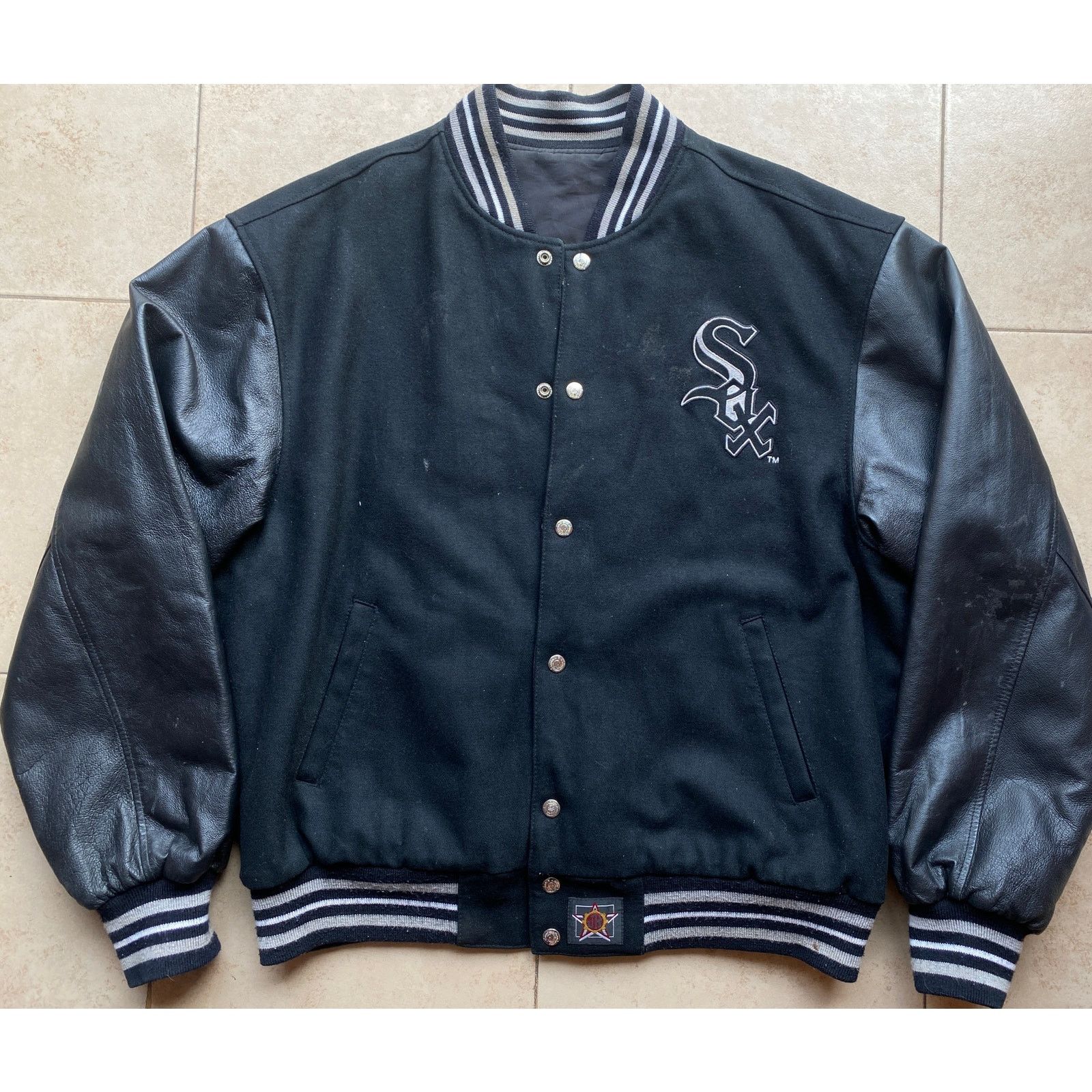 Jeff Hamilton × Starter Chicago White Sox 90s JEFF HAMILTON bomber L black MLB vtg Size US L / EU 52-54 / 3 - 2 Thumbnail