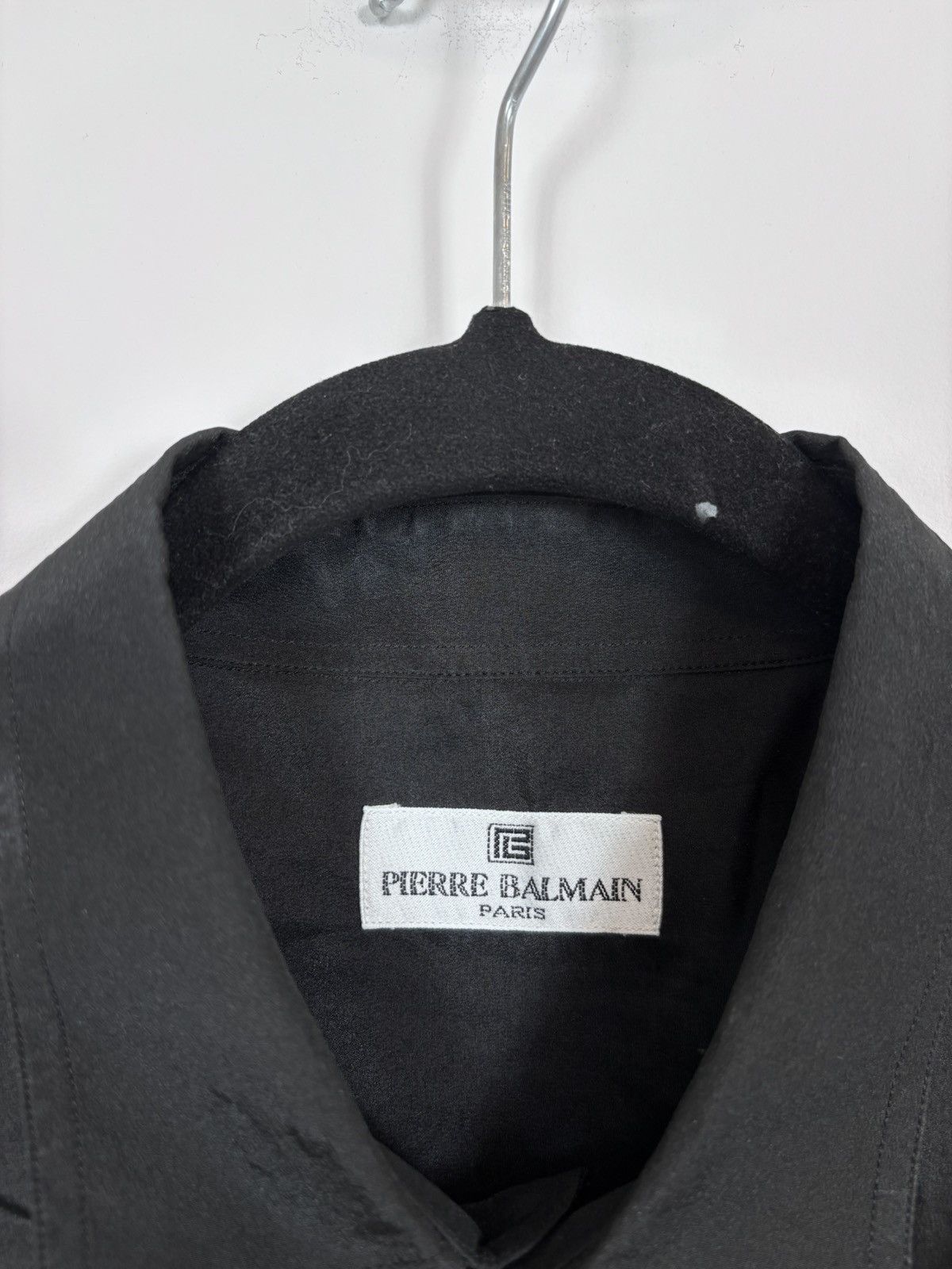 Pierre Balmain Vintage Pierre Balmain Men’s Black Short Sleeve Shirt Size US XL / EU 56 / 4 - 14 Thumbnail