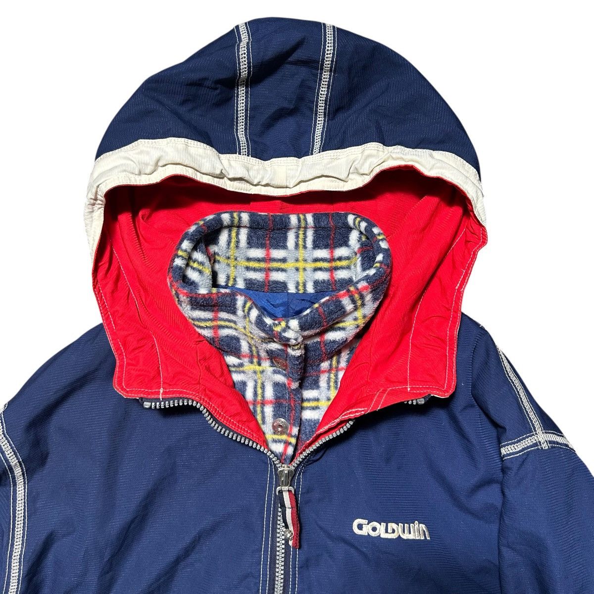 Goldwin Vintage Ellesse X Goldwin Bulldog Hoodie Down Jacket Size L / US 10 / IT 46 - 4 Thumbnail