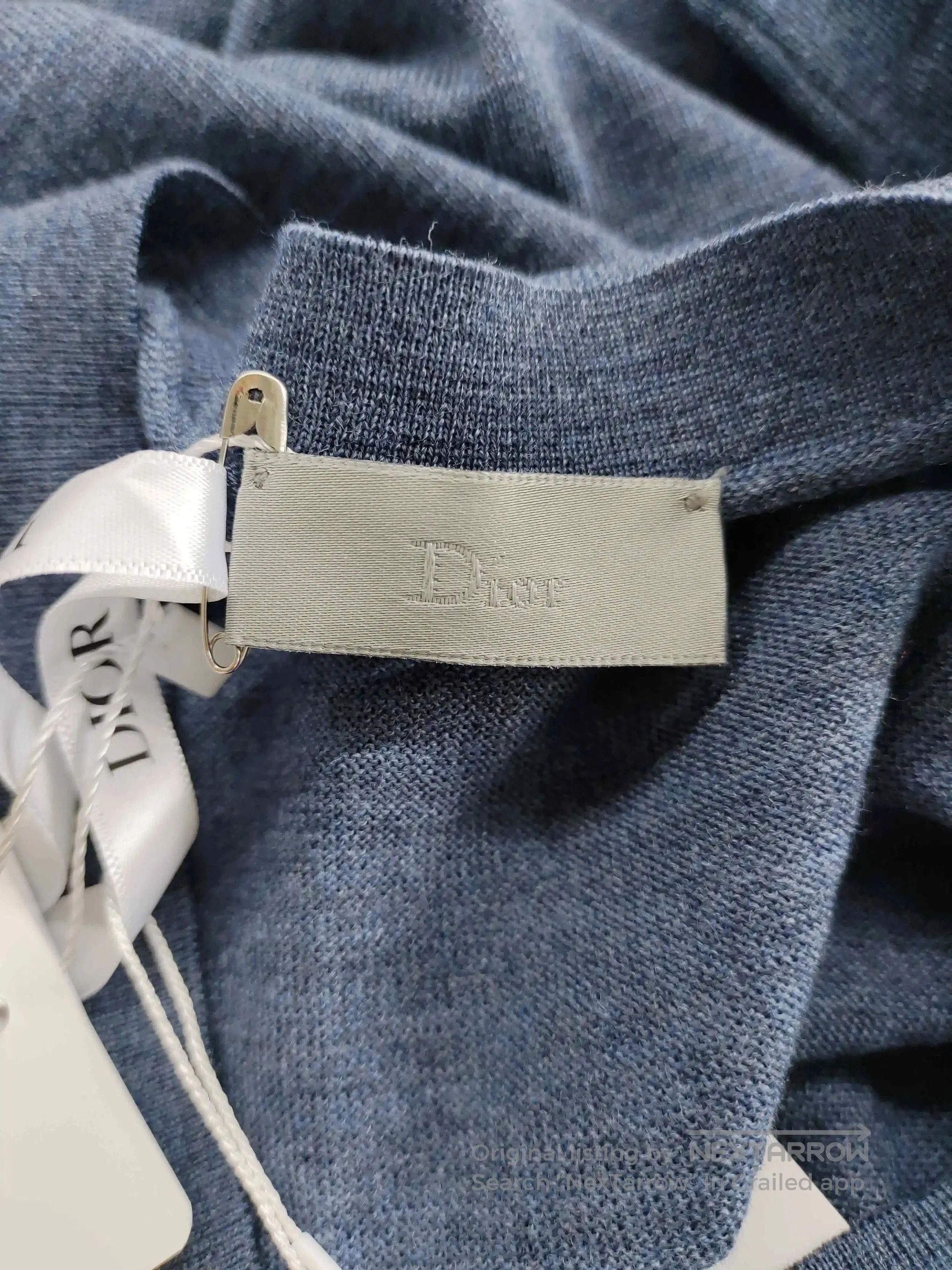 Dior dior misty blue v-neck wool sweater size s. Size US S / EU 44-46 / 1 - 3 Thumbnail