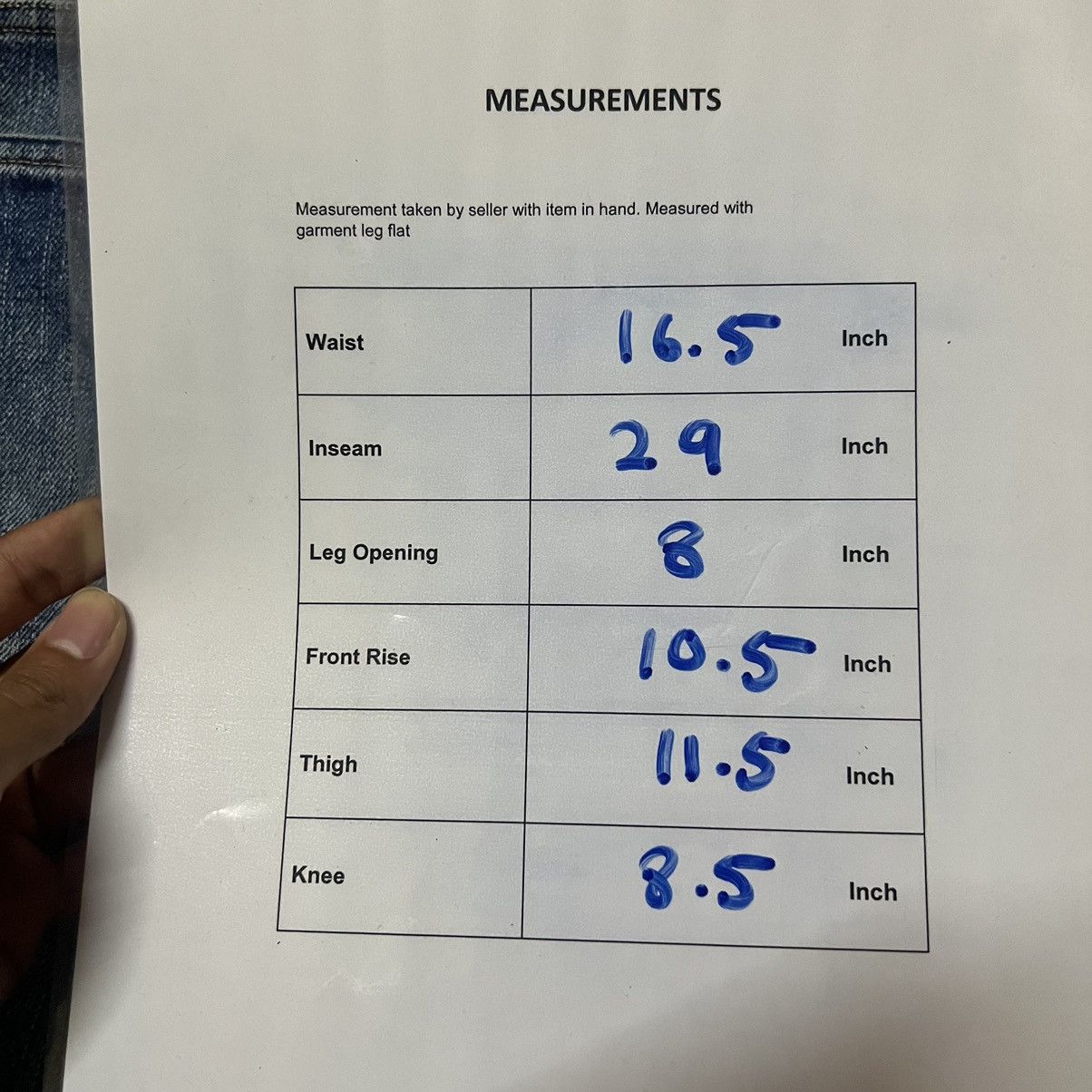 Japanese Brand Back Number Selvedge Distressed Design Denim Jeans Size US 33 - 22 Thumbnail