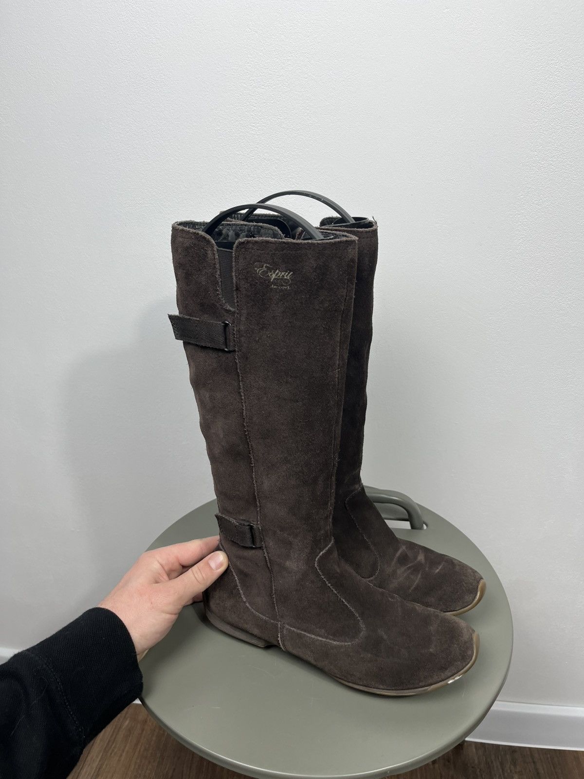 Other Women’s Brown Suede Racing Boots EU 38.5 Tall Zip Size US 7.5 / IT 37.5 - 4 Thumbnail