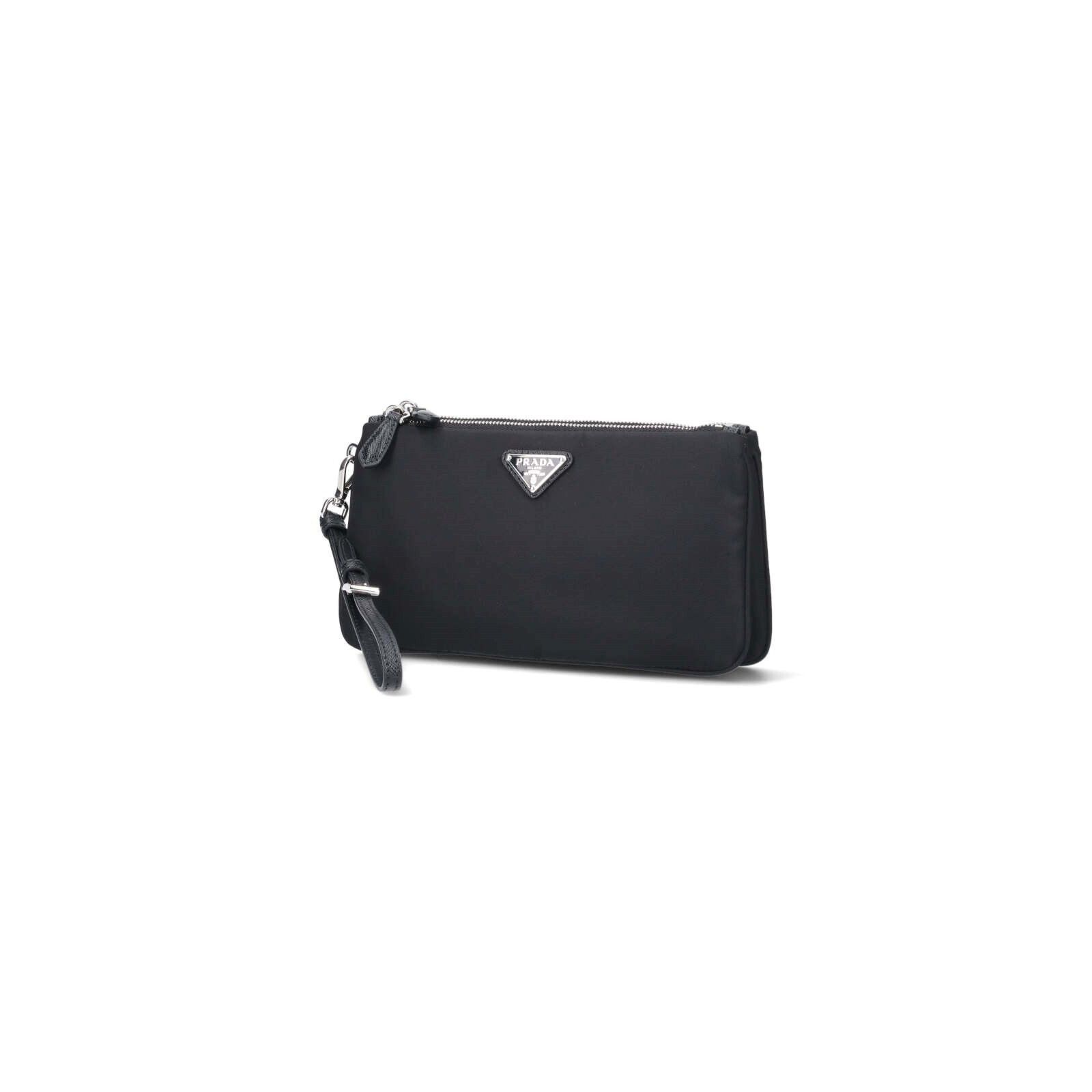 Prada PRADA Re-Nylon Black Double Pouch New And Authentic Size ONE SIZE - 2 Thumbnail