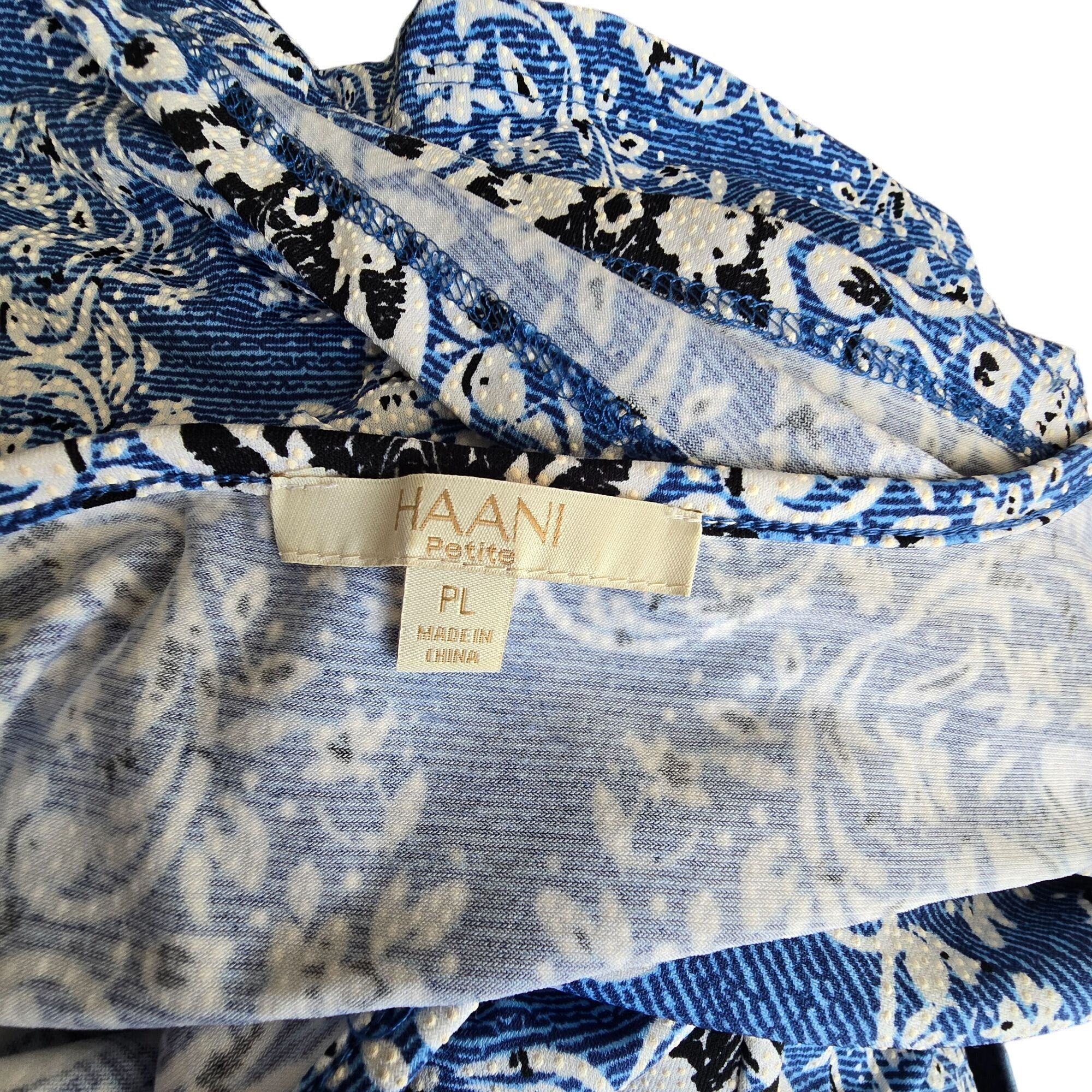 Other Blue & White Maxi Dress Patterned Short Sleeve Haani Petite Size L / US 10 / IT 46 - 6 Thumbnail