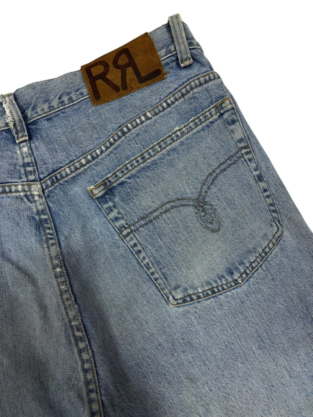 RRL Ralph Lauren × Ralph Lauren × Vintage 90s Vintage RRL Ralph Lauren Blue Washed Jeans Size US 33 - 8 Thumbnail