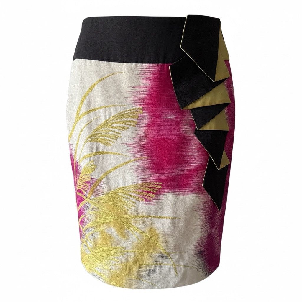 Anthropologie Anthropologie Floreat Origami Jacquard Cotton Skirt sz.4 Size 27" / US 4 / IT 40 - 4 Thumbnail