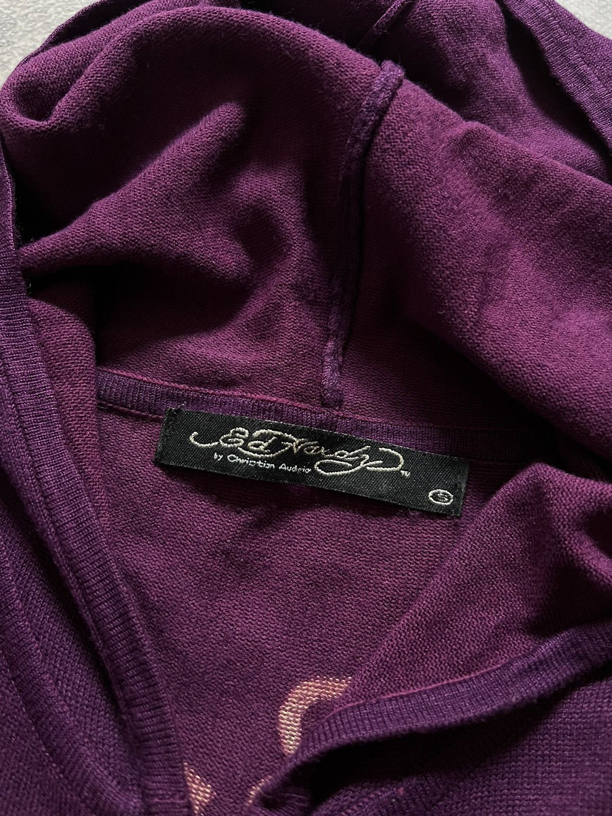 Christian Audigier × Ed Hardy × Vintage Vintage Y2k Ed Hardy Butterfly 🦋 Knit Zip Hoodie Rare 90’s Size S / US 4 / IT 40 - 11 Thumbnail