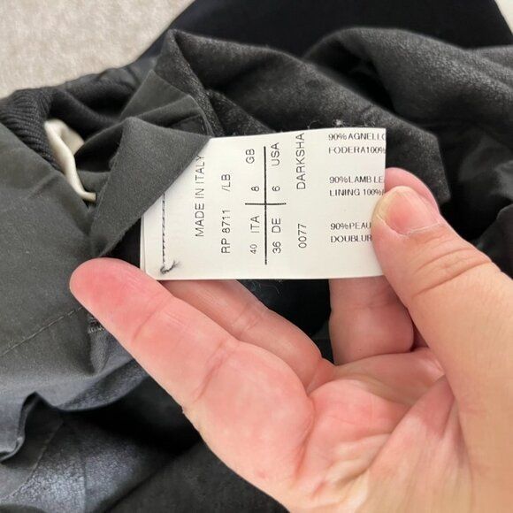 Rick Owens Drkshdw Rick Owens DRKSHDW Lamb Leather Cropped Gray Short Sleeve Zi Size M / US 6-8 / IT 42-44 - 10 Thumbnail