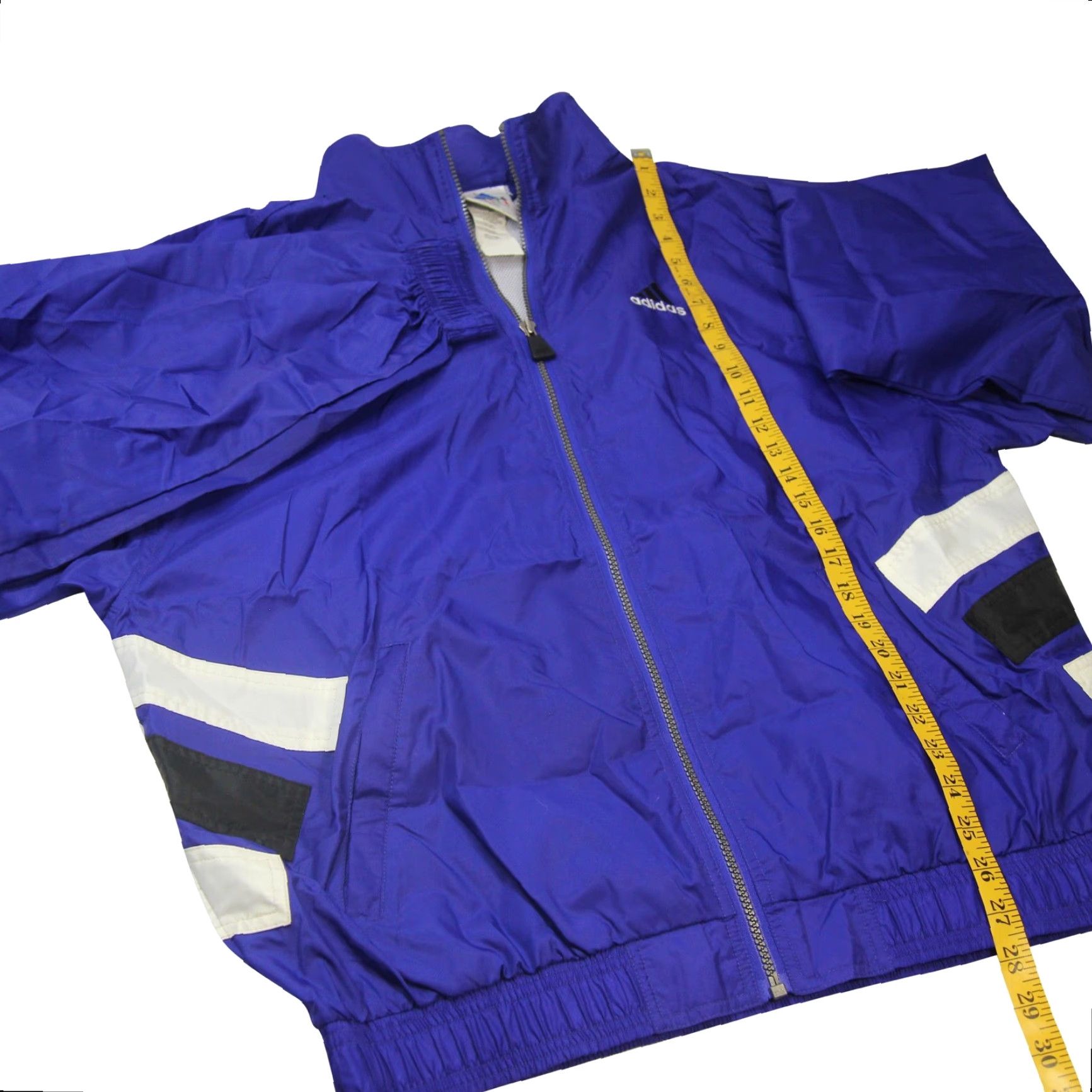 Adidas VINTAGE adidas Mens Large Embroidered Back Spellout Windbreaker Purple Size US L / EU 52-54 / 3 - 8 Thumbnail