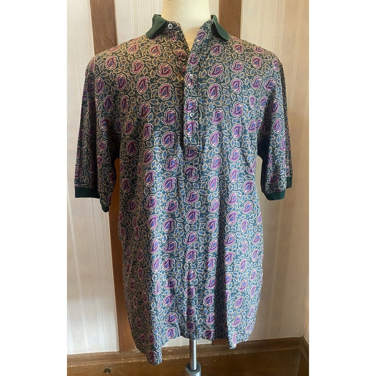 Other Michael Thomas Polo Shirt Egyptian Cotton Men’s L Dark Green Size US L / EU 52-54 / 3 - 1 Thumbnail