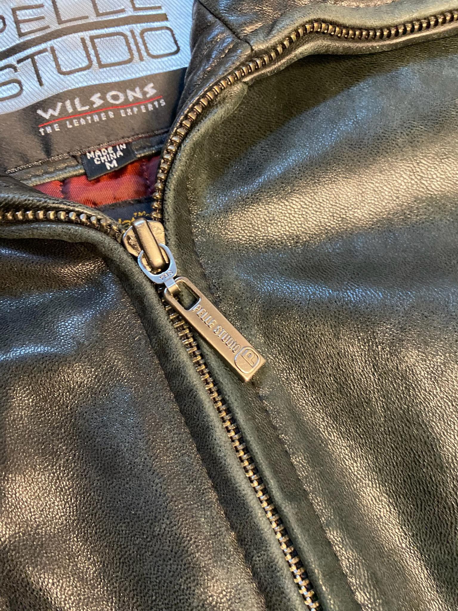 Wilson Pelle Studio Wilson's Leather Jacket Size Medium w lining Size M / US 6-8 / IT 42-44 - 2 Thumbnail