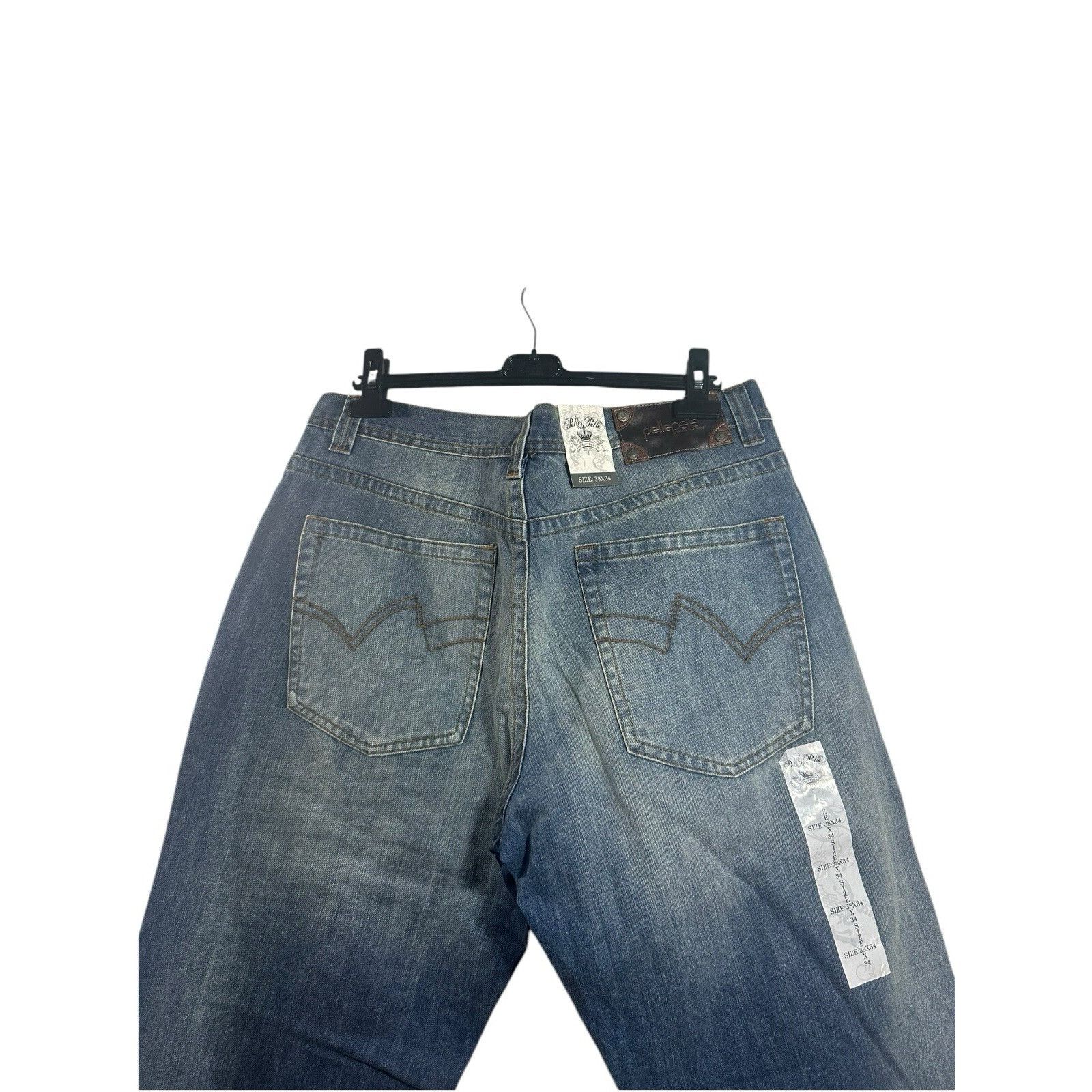 Pelle Pelle VTG Pelle Pelle Baggy Jeans Men's 38-34 Light Blue Hip Hop W Size US 38 / EU 54 - 4 Thumbnail