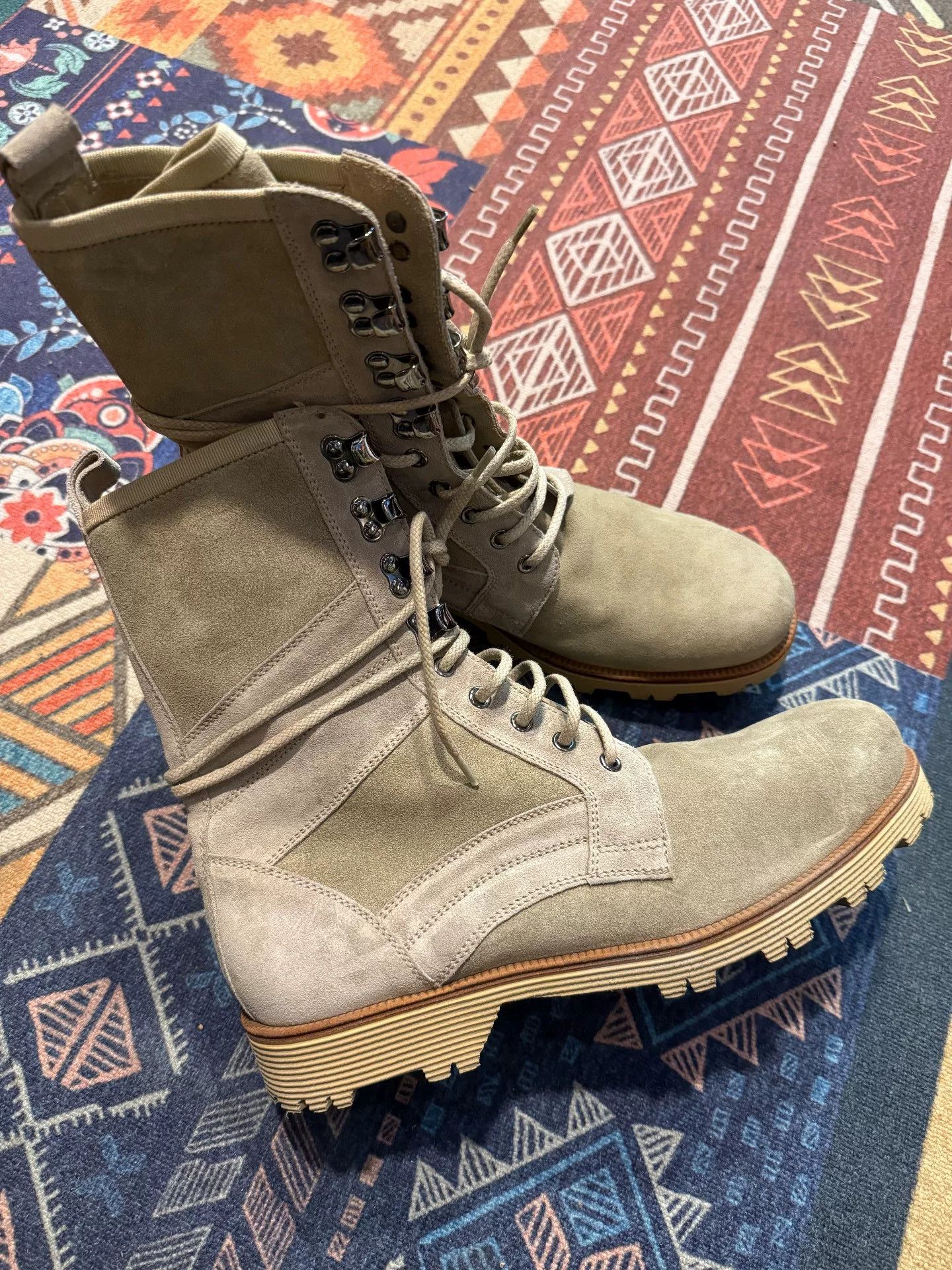Dolce & Gabbana Dolce Gabbana Suede Combat Boots Size US 6.5 / EU 39-40 - 1 Thumbnail