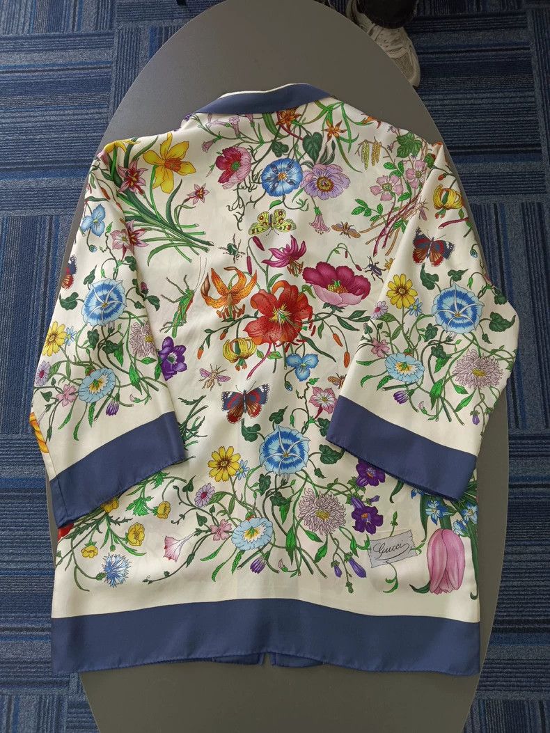 Gucci Gucci Floral pattern silk casual jacket 2504-Nextarrow Size S / US 4 / IT 40 - 2 Thumbnail