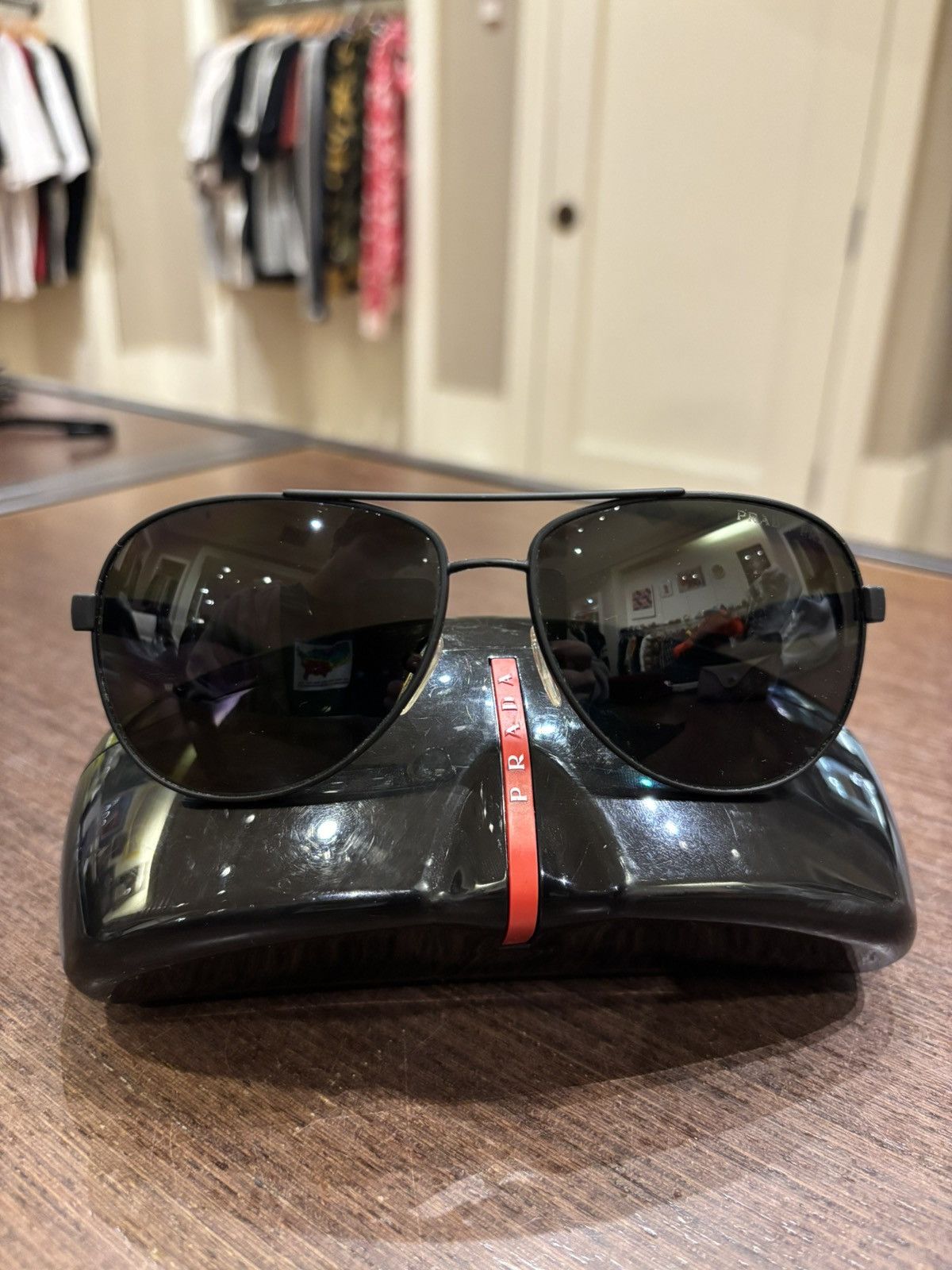 Prada Prada Aviator Glasses Size ONE SIZE - 2 Thumbnail