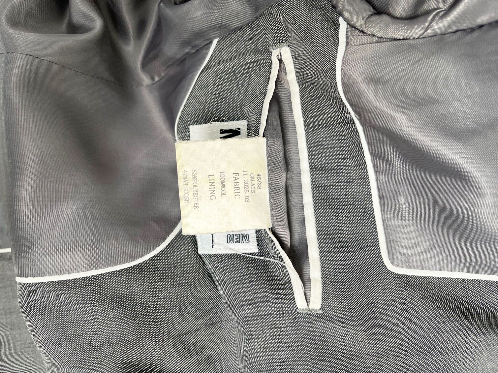 Thierry Mugler 1990's Grey Wool Suit Size 50R - 11 Thumbnail