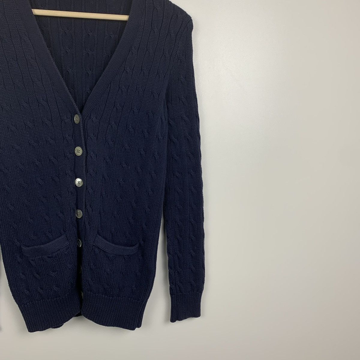 Ralph Lauren Sport Vintage Ralph Lauren Sport Cable Knit Cardigan Navy Blue XS Size XS / US 0-2 / IT 36-38 - 5 Thumbnail