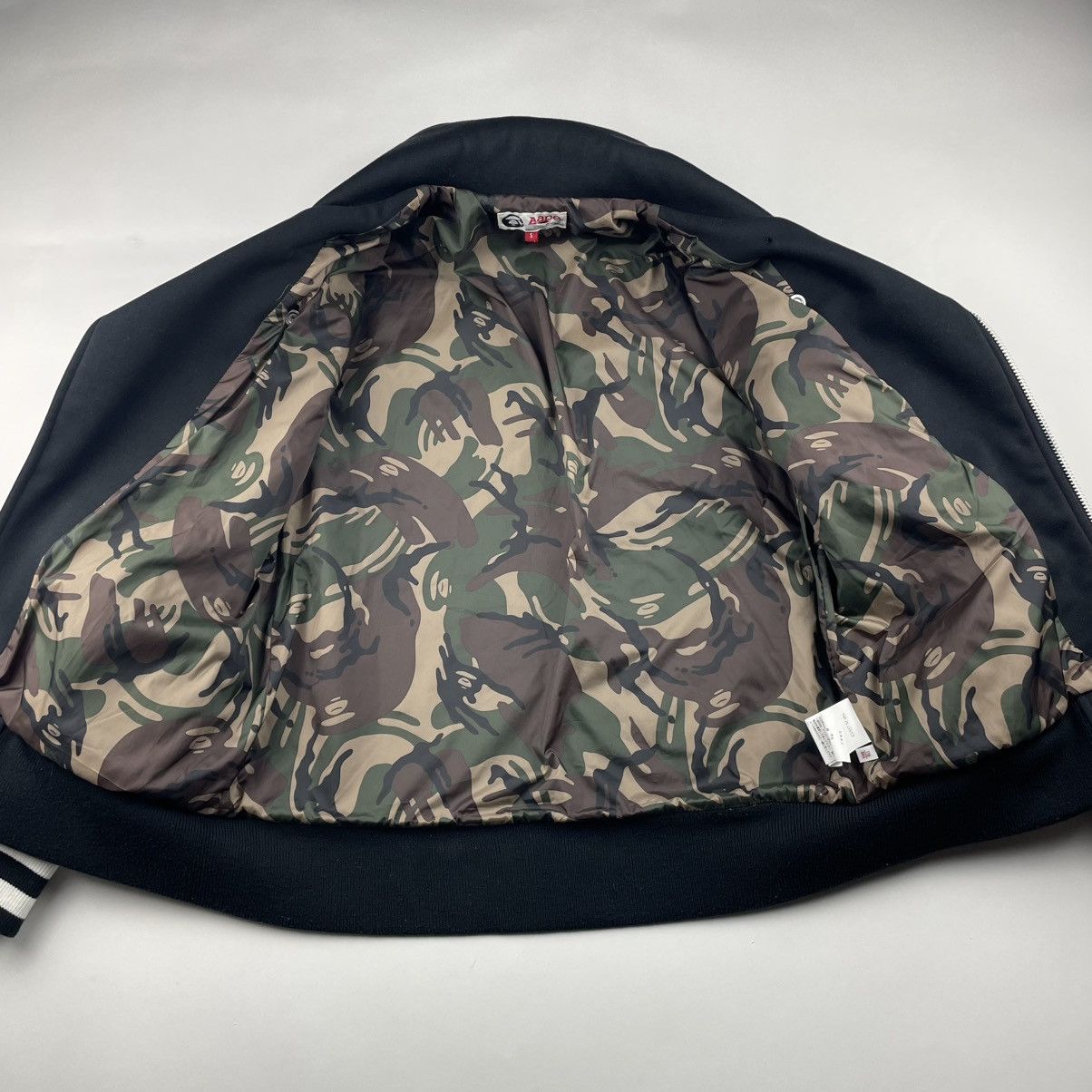Bape 2014 AAPE by a Bathing Ape Biker Jacket S Black Camo Lined Size US S / EU 44-46 / 1 - 9 Thumbnail