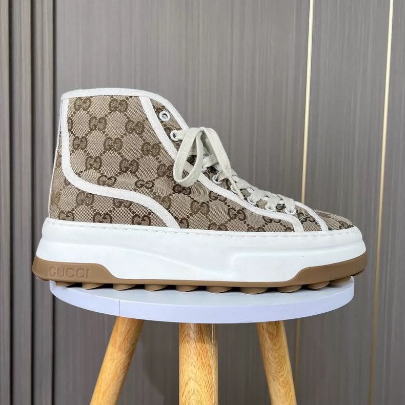 Gucci Gucci HighTop Platform Sneakers with Logo Print-2506 Size US 6 / IT 36 - 2 Thumbnail