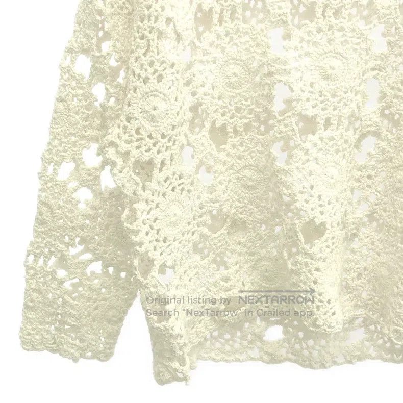 Comme des Garcons Comme Des Garcons Women's White Cotton Crochet Openwork Kn Size S / US 4 / IT 40 - 4 Thumbnail