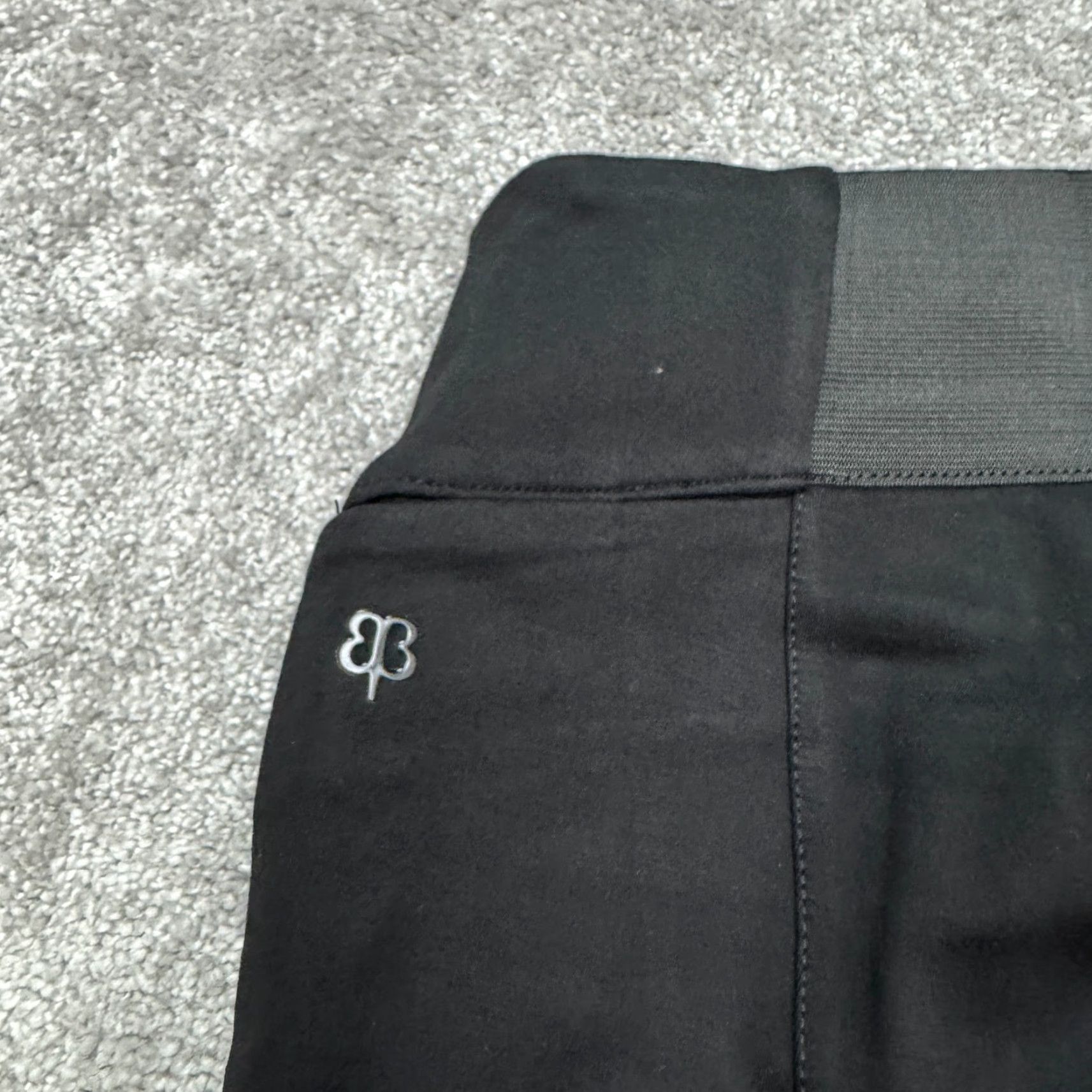 Vintage VINTAGE Betabrand Power Down Skinny Yoga Pants Womens Small Black Stretch Drawstring Casual Active Wear Size 28" / US 6 / IT 42 - 5 Thumbnail