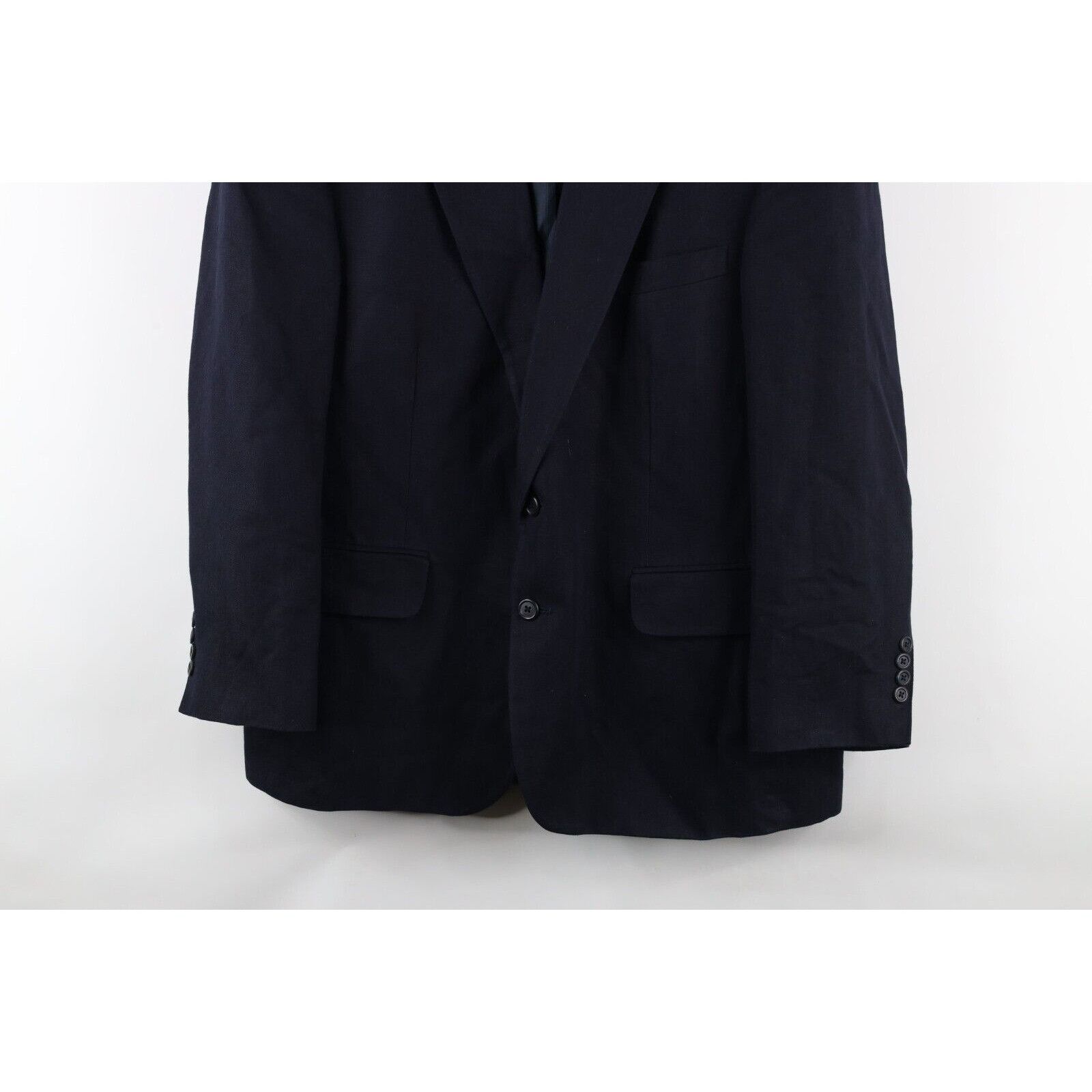 Lands' End × Vintage Vintage 90s Lands End Linen Blend 2 Button Suit Coat Jacket Size US L / EU 52-54 / 3 - 3 Thumbnail