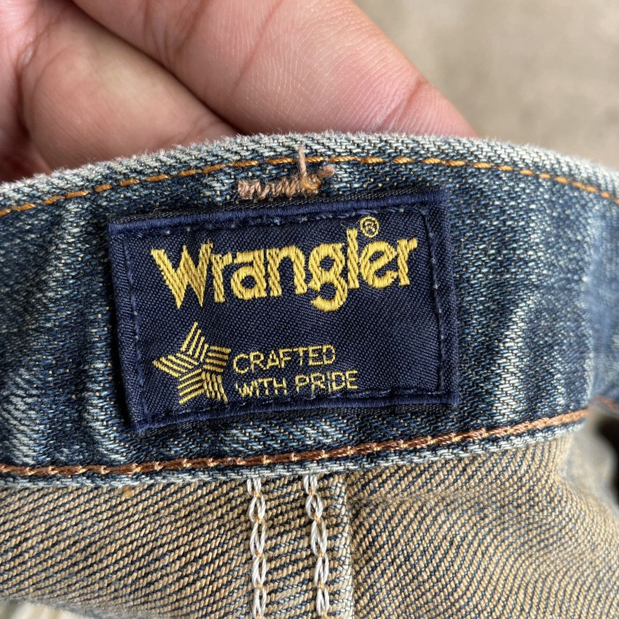 Wrangler 🔥Vintage Wrangler Stoned Washed Ripped Slim Fit Denim Jeans Size US 32 / EU 48 - 12 Thumbnail