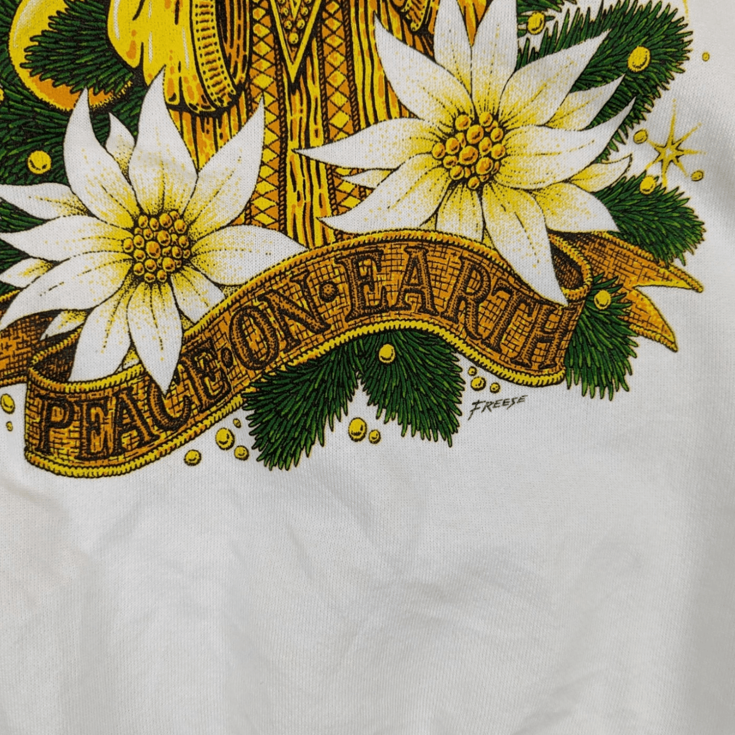Jerzees Vintage 90's JERZEES Peach On Earth Cross Angel Sweatshirt Size US L / EU 52-54 / 3 - 6 Thumbnail