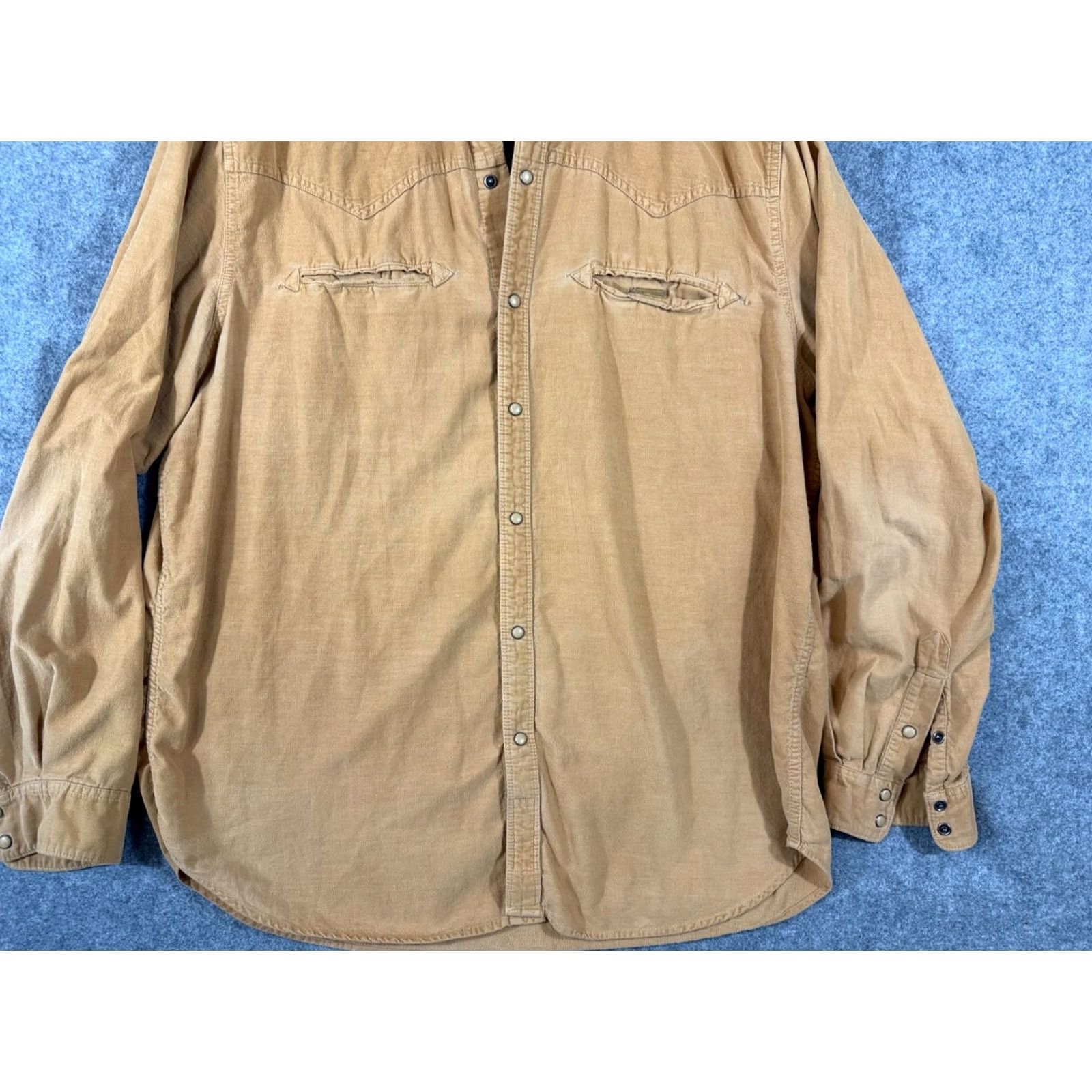 The Territory Ahead Territory Ahead Western Shirt Mens XL Tan Pearl Snap Pocket Long Sleeve Rodeo Size US XL / EU 56 / 4 - 4 Thumbnail
