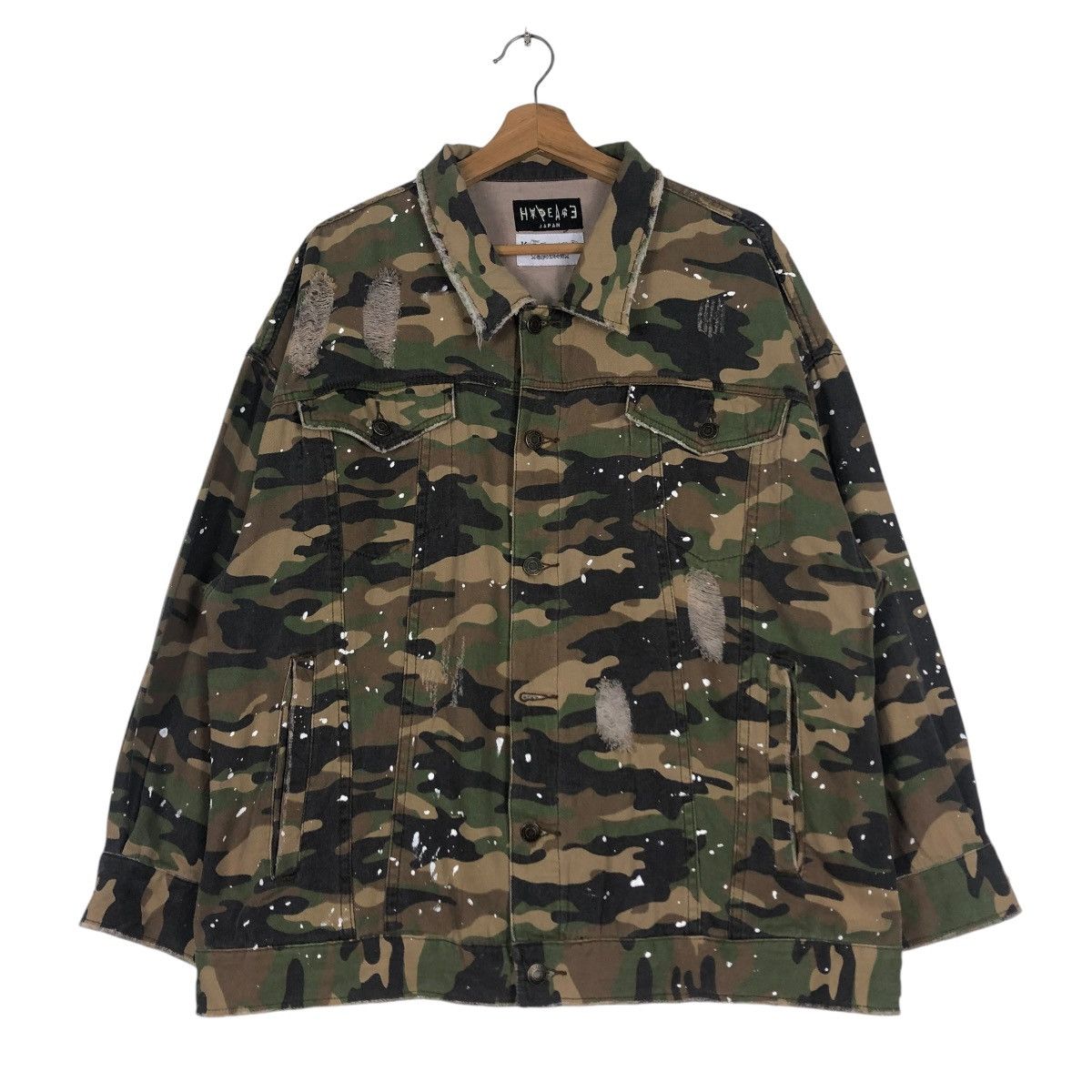 Japanese Brand 🔥BUTTON JACKET CAMOUFLAGE PUNK DESIGN HYPE ACE JAPAN Size US M / EU 48-50 / 2 - 1 Thumbnail