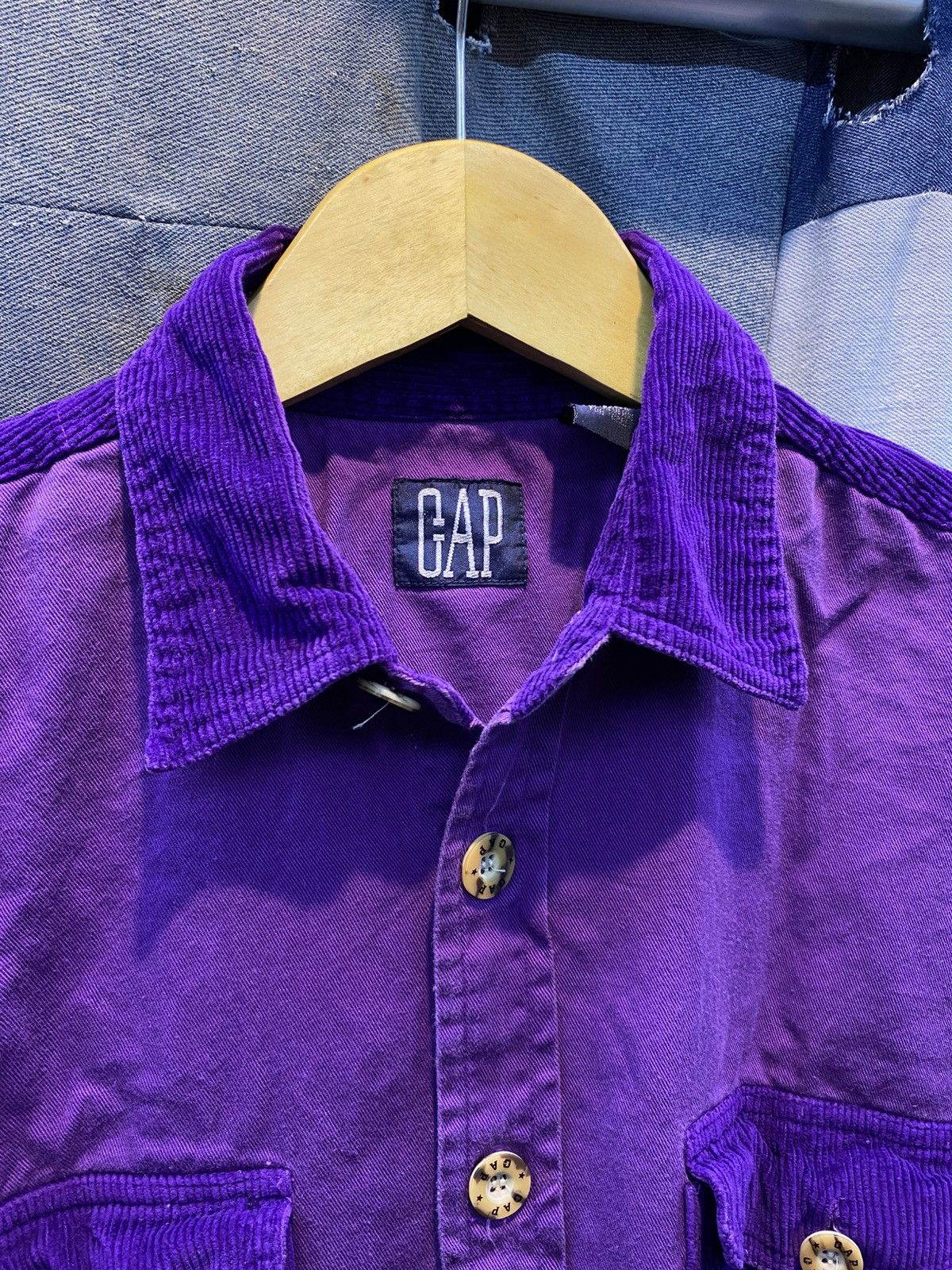 Designer × Gap × Vintage Vintage Gap 90s button shirt corduroy Size US L / EU 52-54 / 3 - 6 Thumbnail