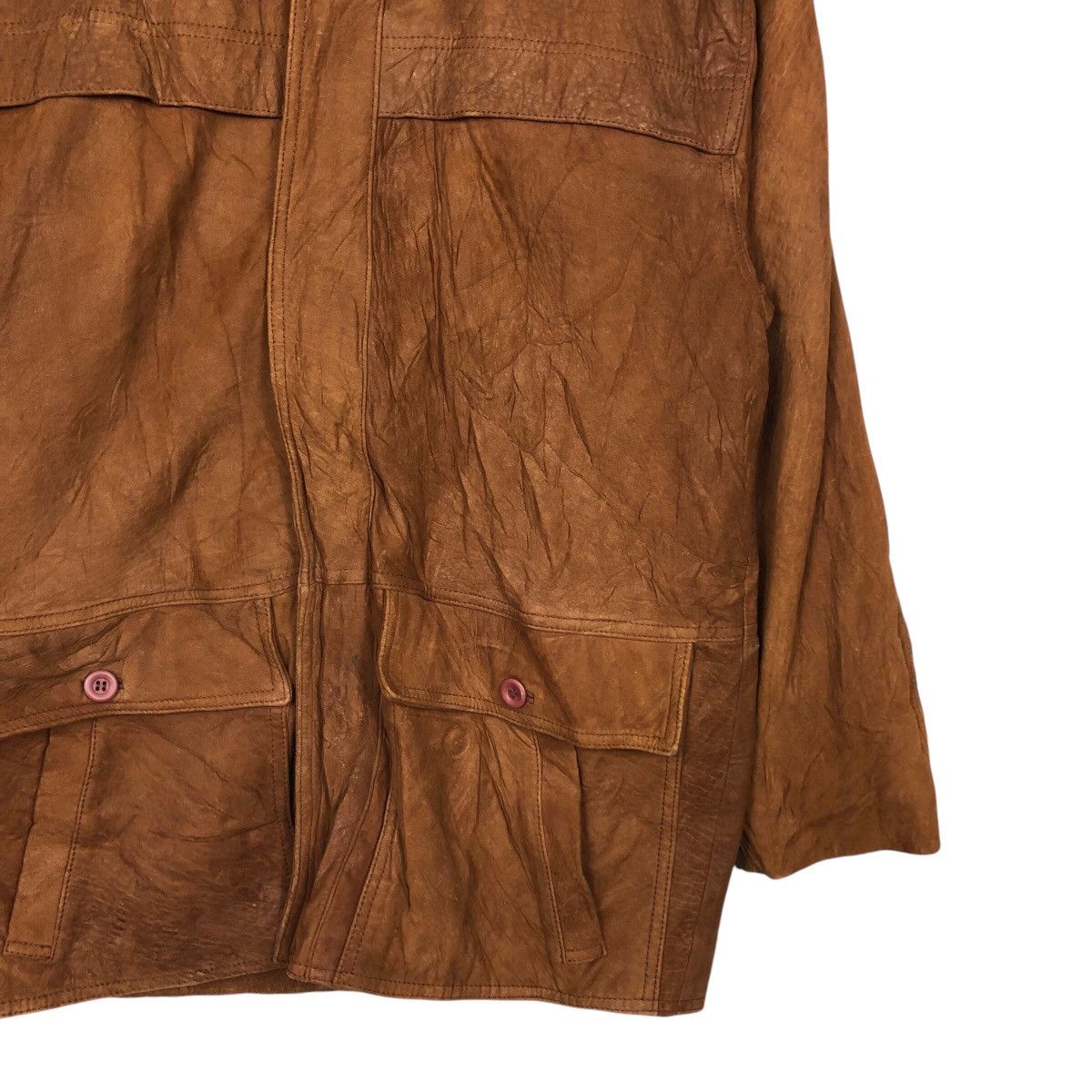 Japanese Brand × Vintage 📌Vintage Genuine Biker Leather Jacket Milanoga Issey Miyake Size US S / EU 44-46 / 1 - 6 Thumbnail