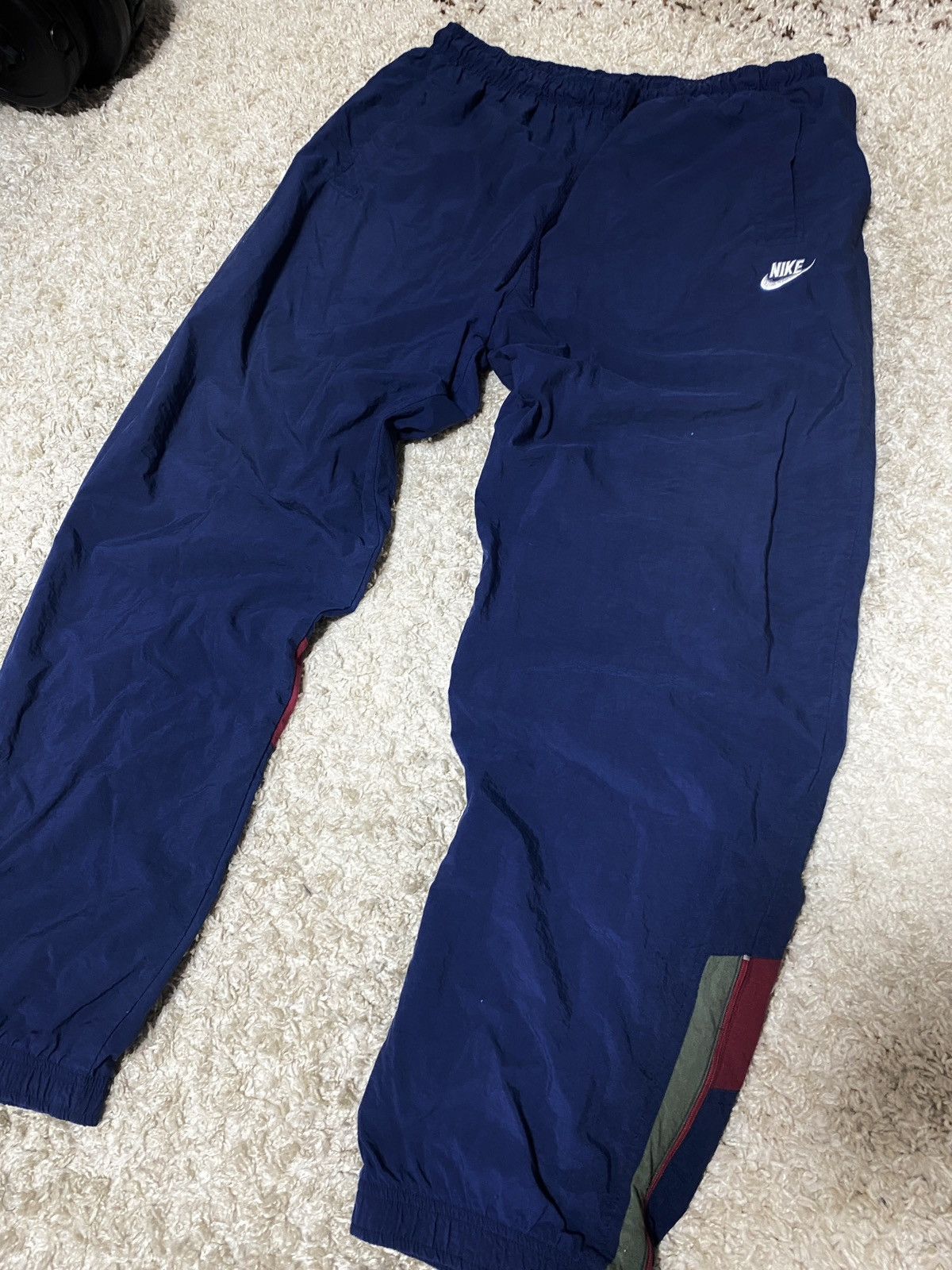 Nike Vintage Y2K Nike 100% Nylon Drill Track Pants Size US 36 / EU 52 - 2 Thumbnail