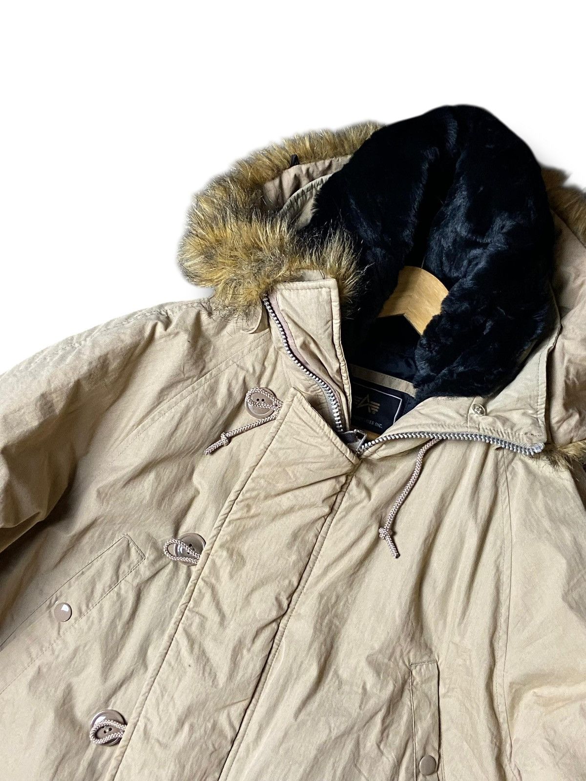 Alpha Industries × Japanese Brand × Vintage Alpha Industries Inc. N-3B Fur Hooded Jacket (125) Size US M / EU 48-50 / 2 - 9 Thumbnail