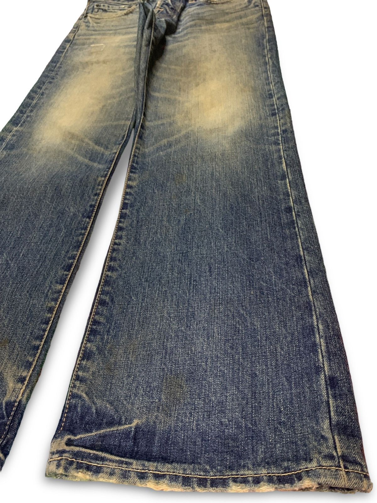 Abercrombie & Fitch Vintage Abercrombie Rusty Wash Distressed Flare Jeans 32x31 Size US 32 / EU 48 - 7 Thumbnail