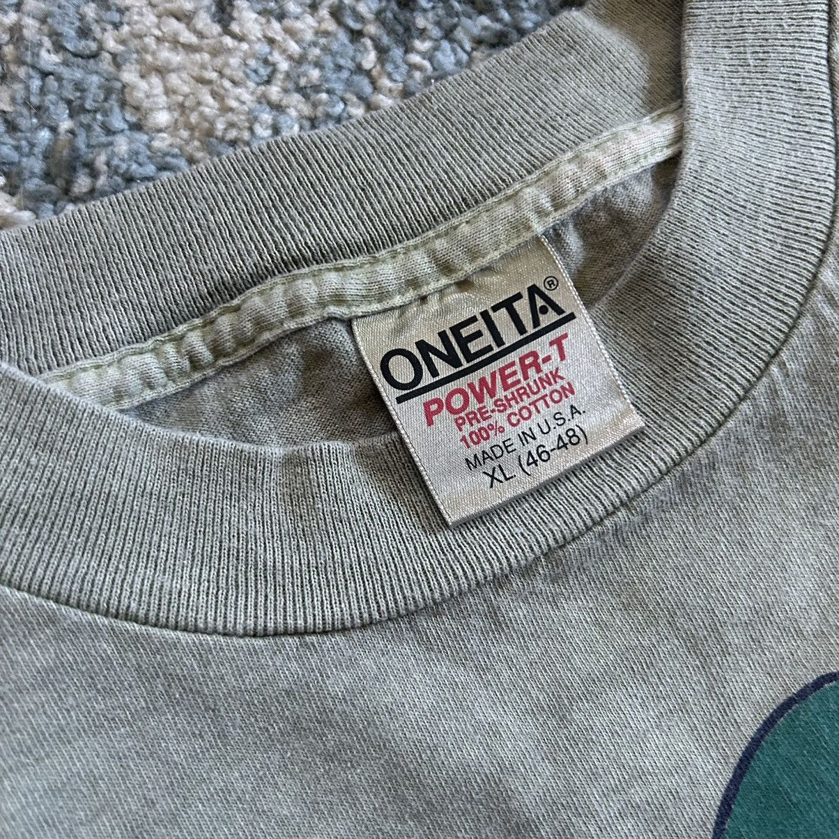 Vintage CHARLEVOiX MiCHiGAN FiSH SiNGLE STiTCH ONEiTA POWER TEE SAGE Size US XL / EU 56 / 4 - 4 Thumbnail
