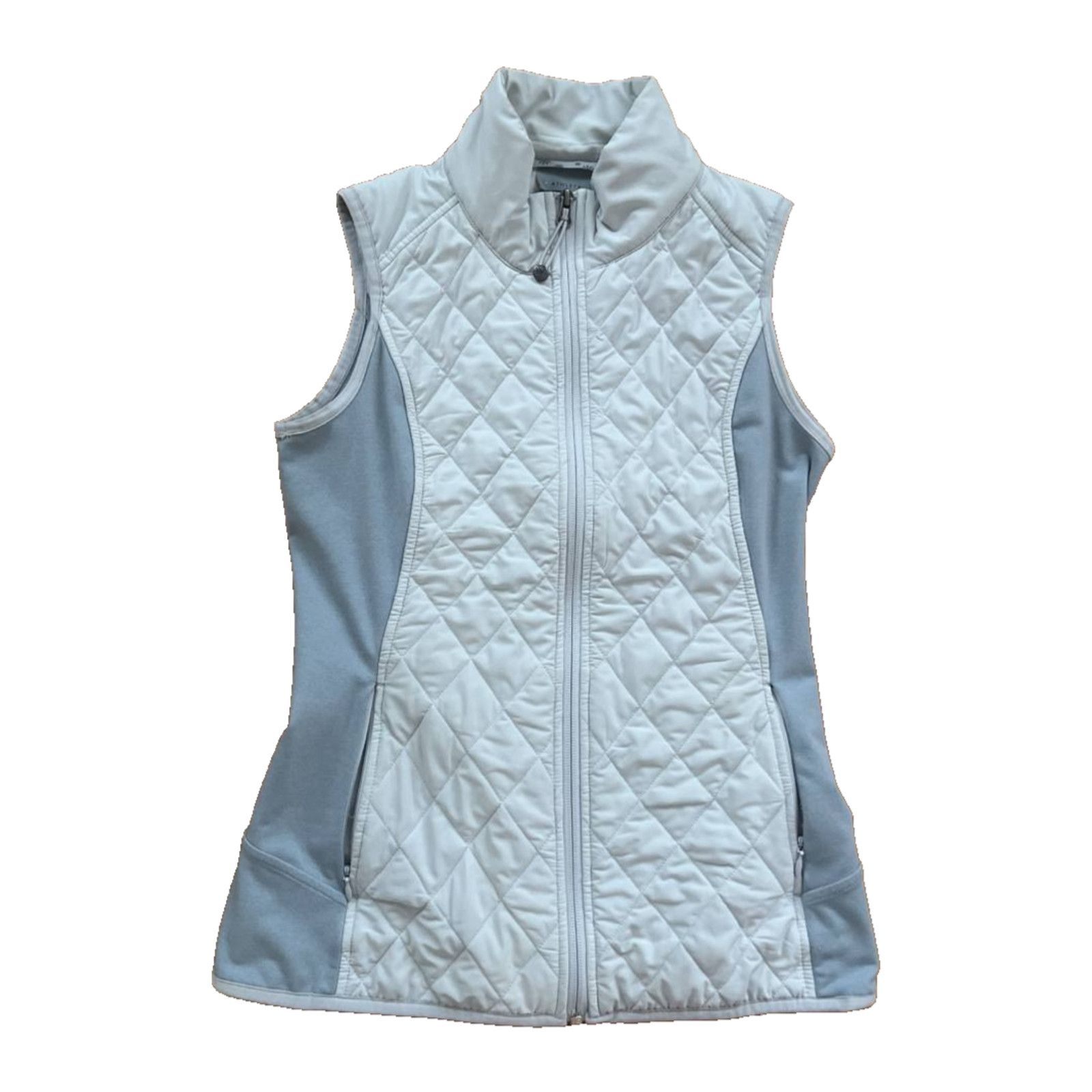 Athleta Athleta Women's White Gray Upside Vest Full XS A001877 Size XS / US 0-2 / IT 36-38 - 1 Thumbnail
