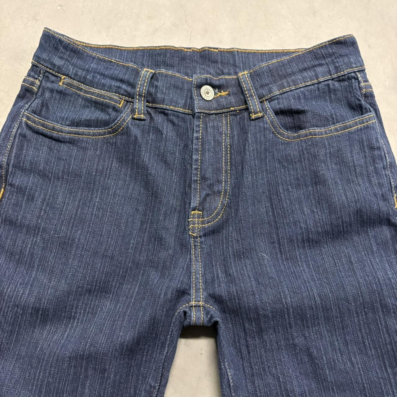 Vintage Crazy Vintage Y2K/2000s Flared Dark Blue Wash Denim Jeans! Size US 28 / EU 44 - 2 Thumbnail