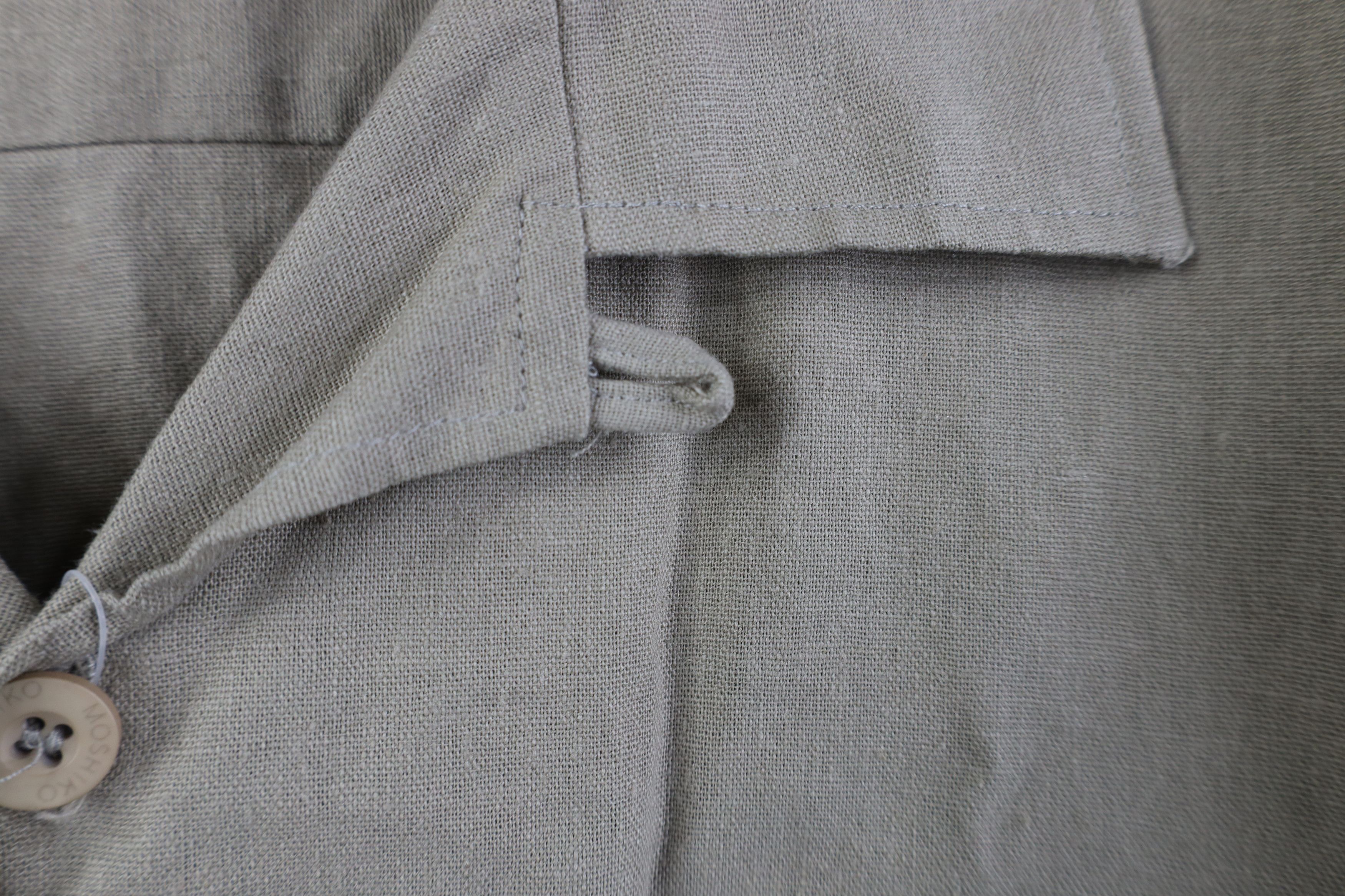Vintage Deadstock Vintage 90s Y2K Linen Blend Button Shirt Sage Size US XXL / EU 58 / 5 - 4 Thumbnail